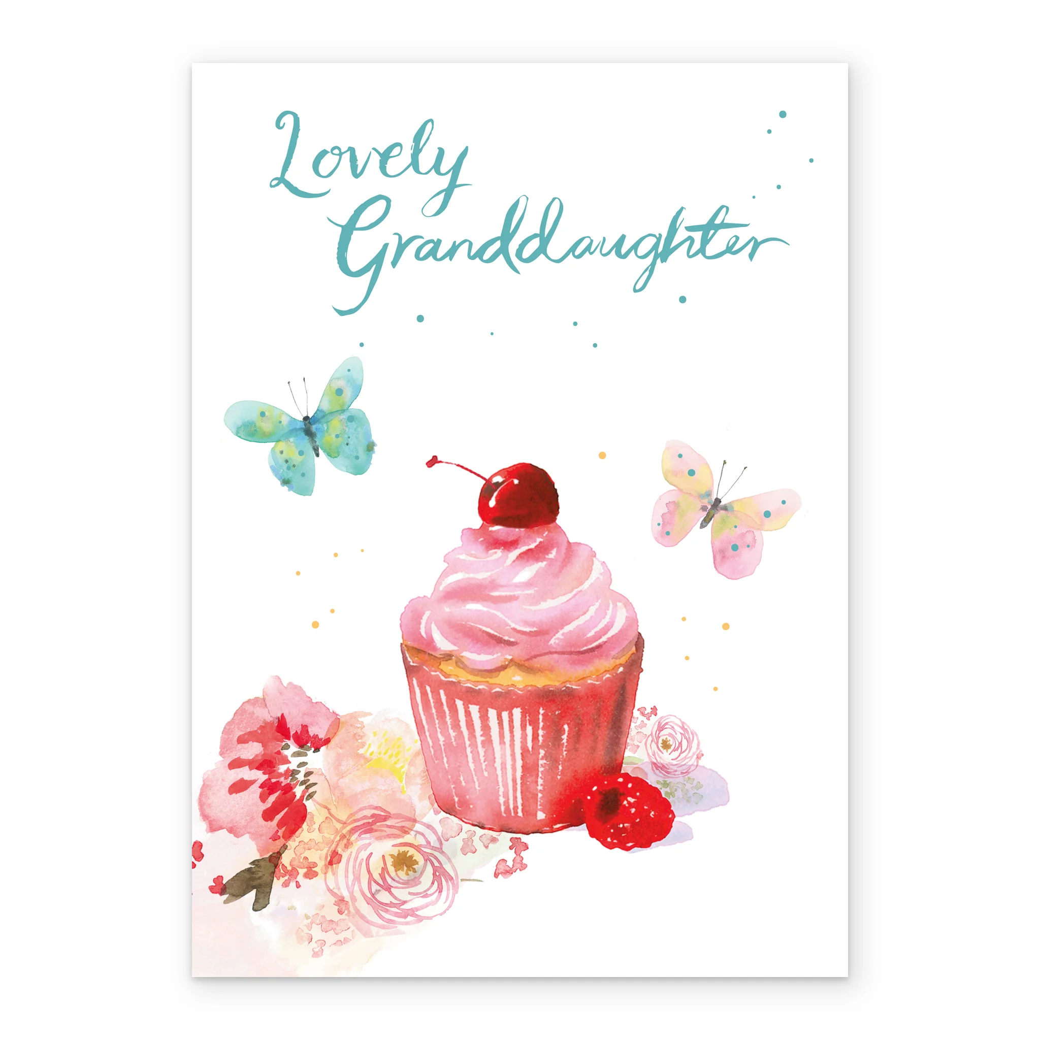Personalised Cupcake Birthday Card For Granddaughter - Image 2