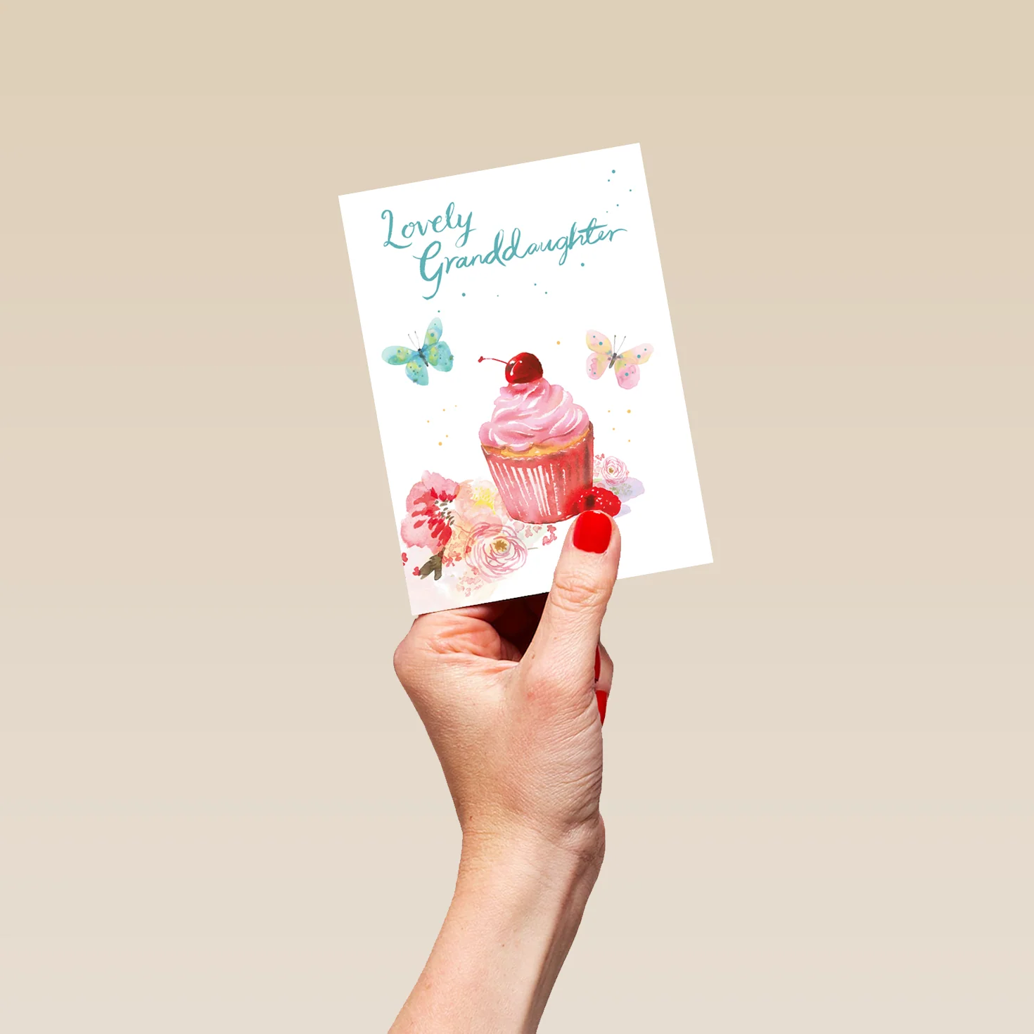 Personalised Cupcake Birthday Card For Granddaughter - Image 4