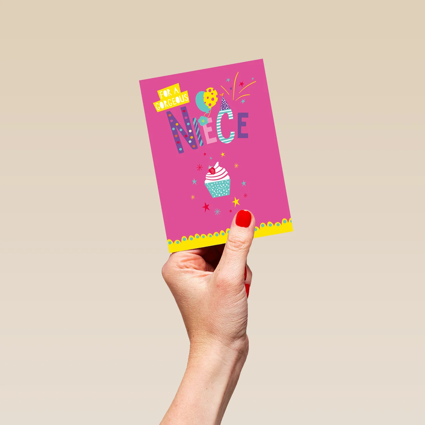 Personalised Cupcake Birthday Card For Niece - Image 4