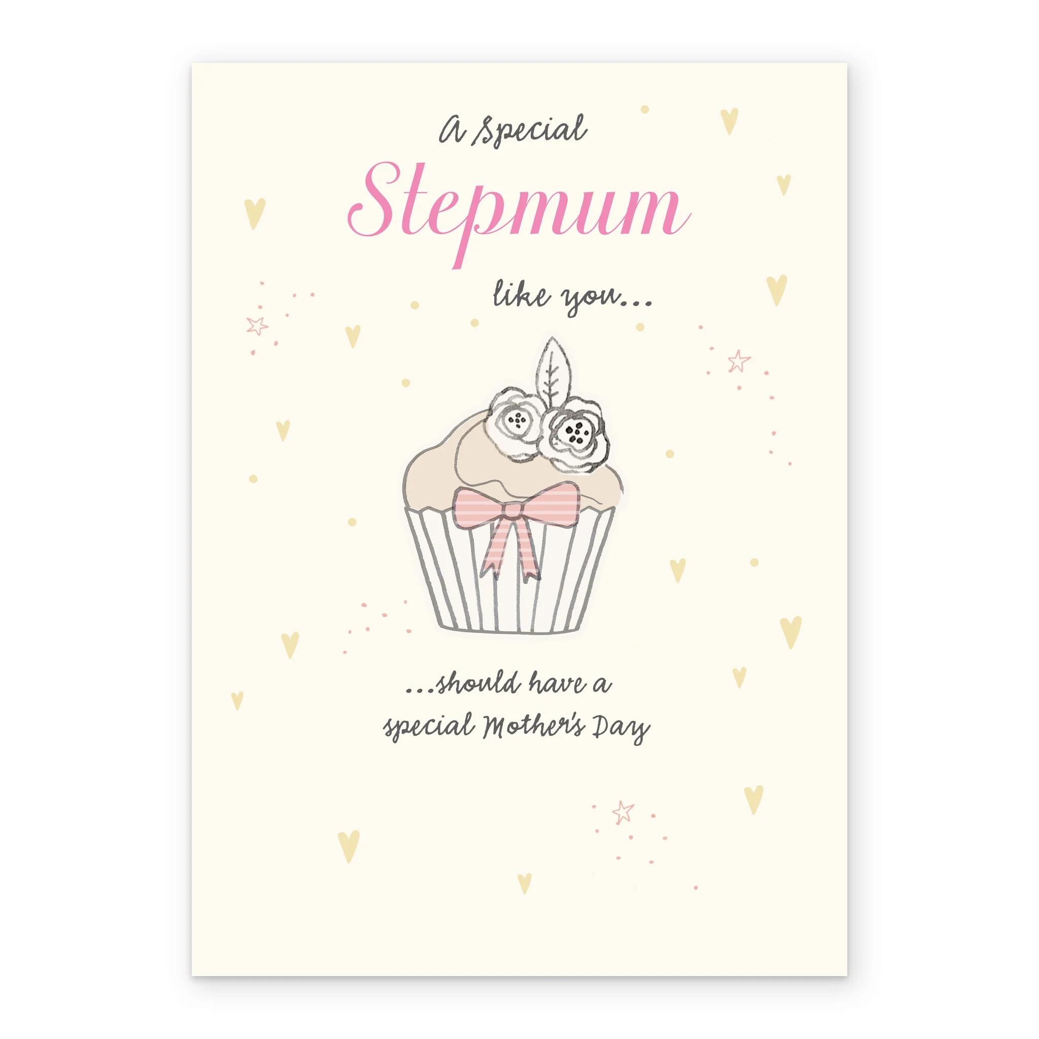 Personalised Cupcake Love Hearts Mother's Day Card For Stepmum - Image 2