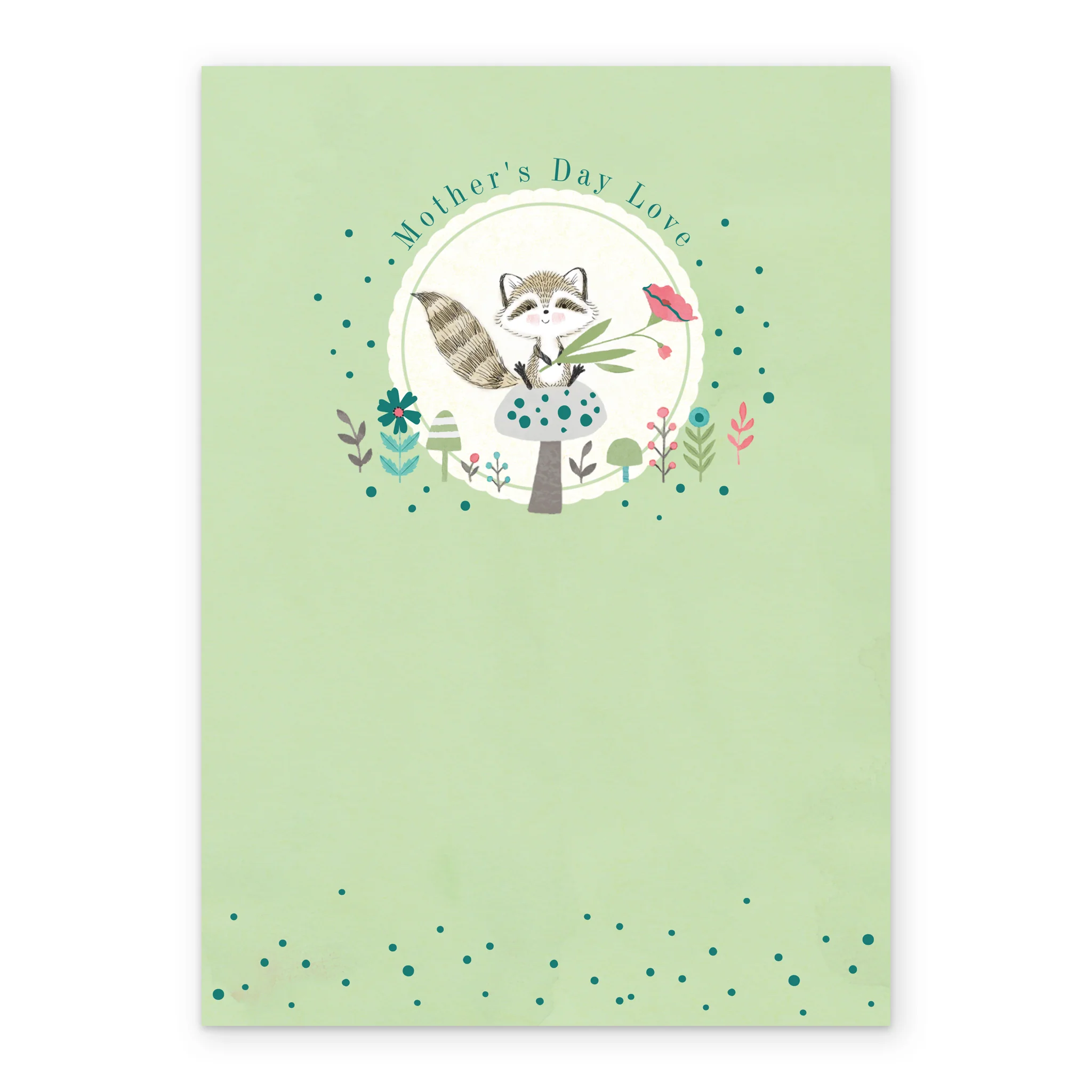Personalised Cute Animal Flower Illustration Mother's Day Card - Image 2