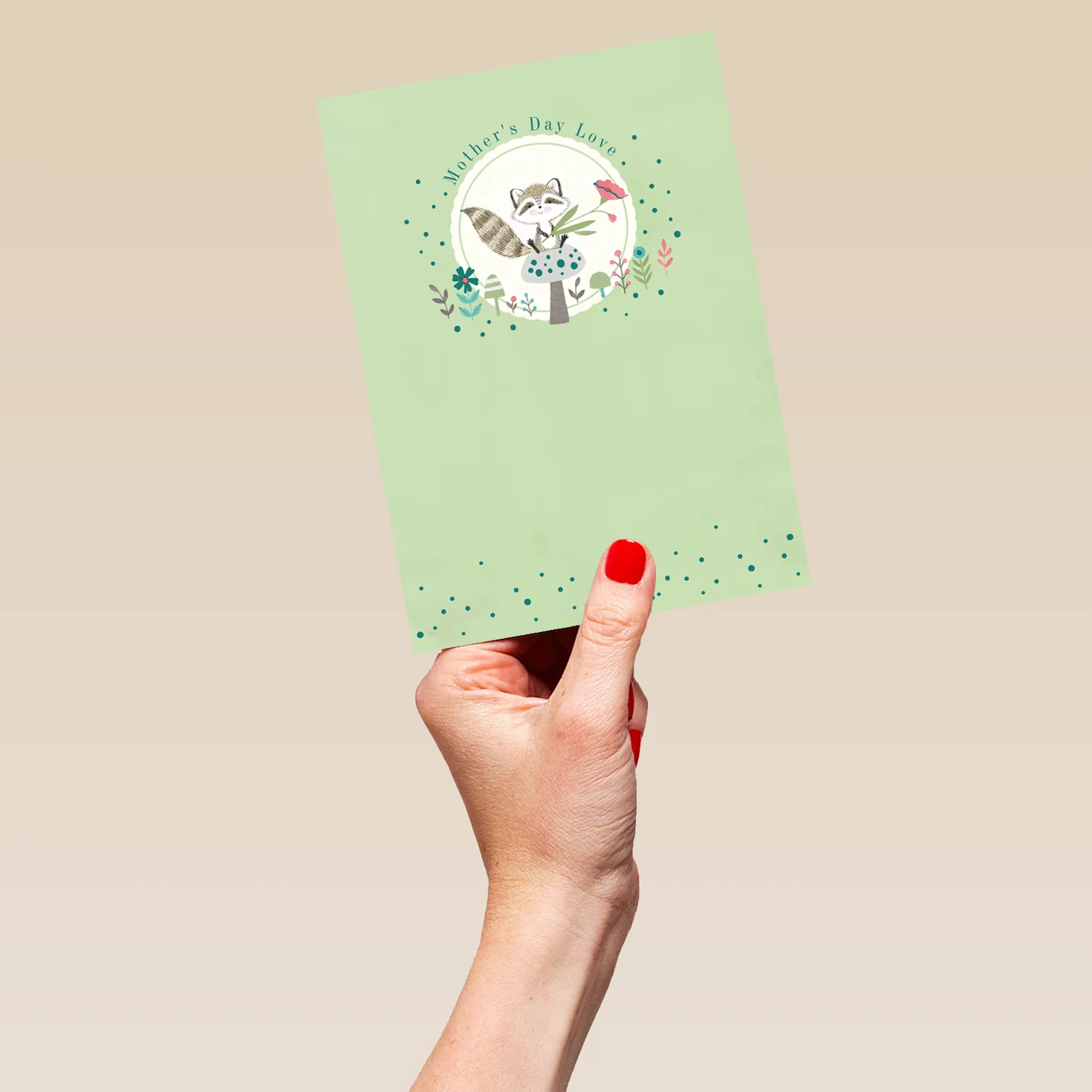 Personalised Cute Animal Flower Illustration Mother's Day Card - Image 5
