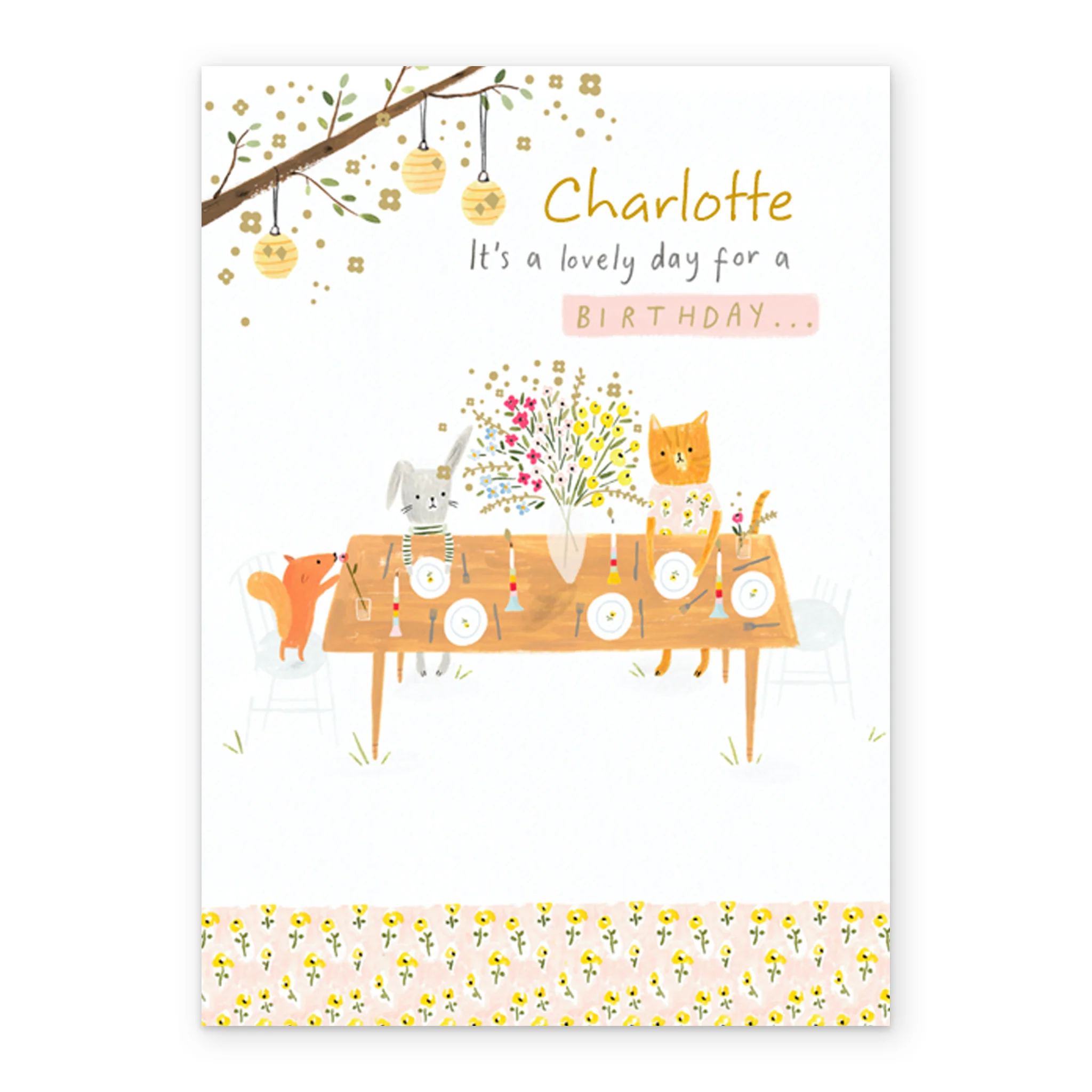 Personalised Cute Animal Party Editable Birthday Card - Image 2