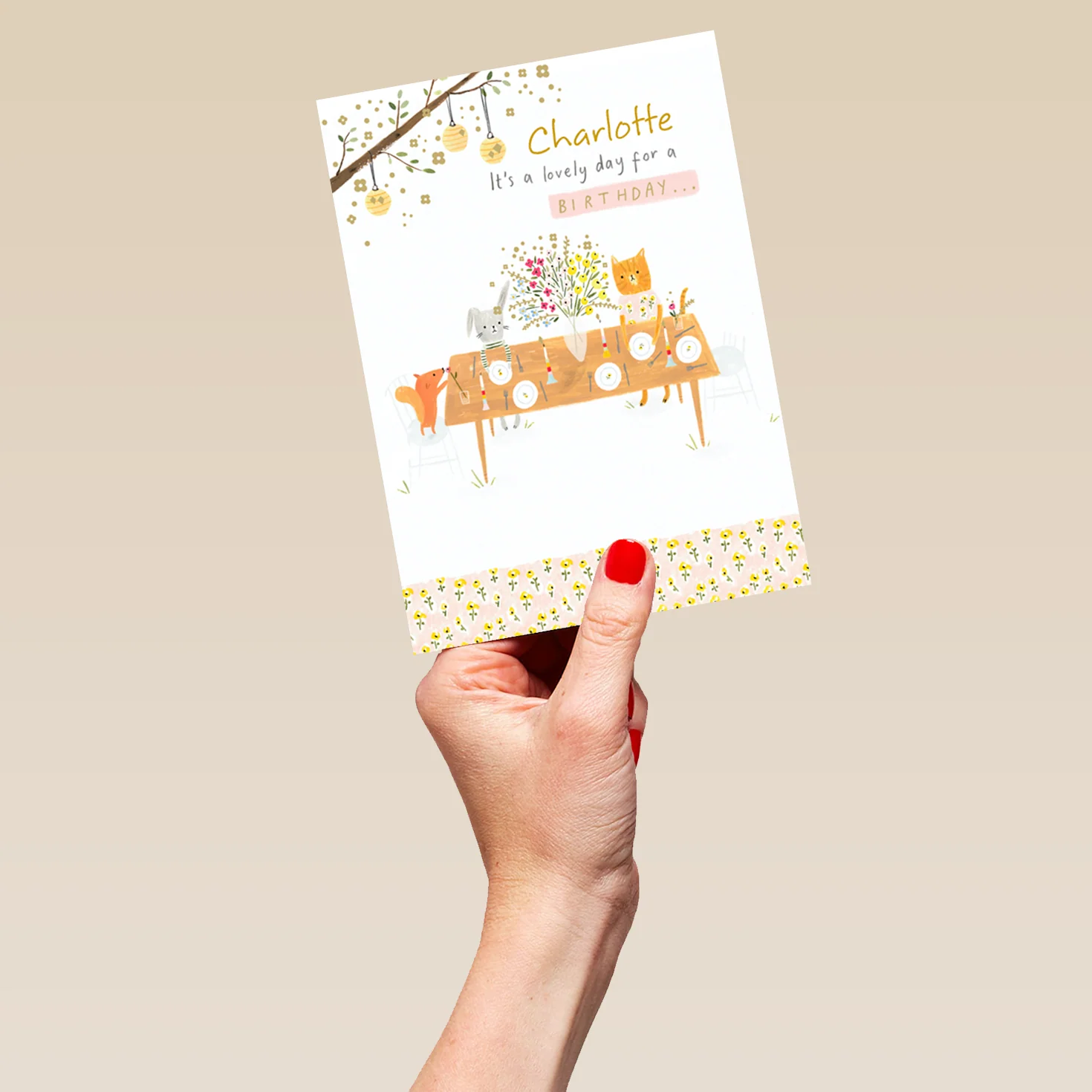 Personalised Cute Animal Party Editable Birthday Card - Image 5