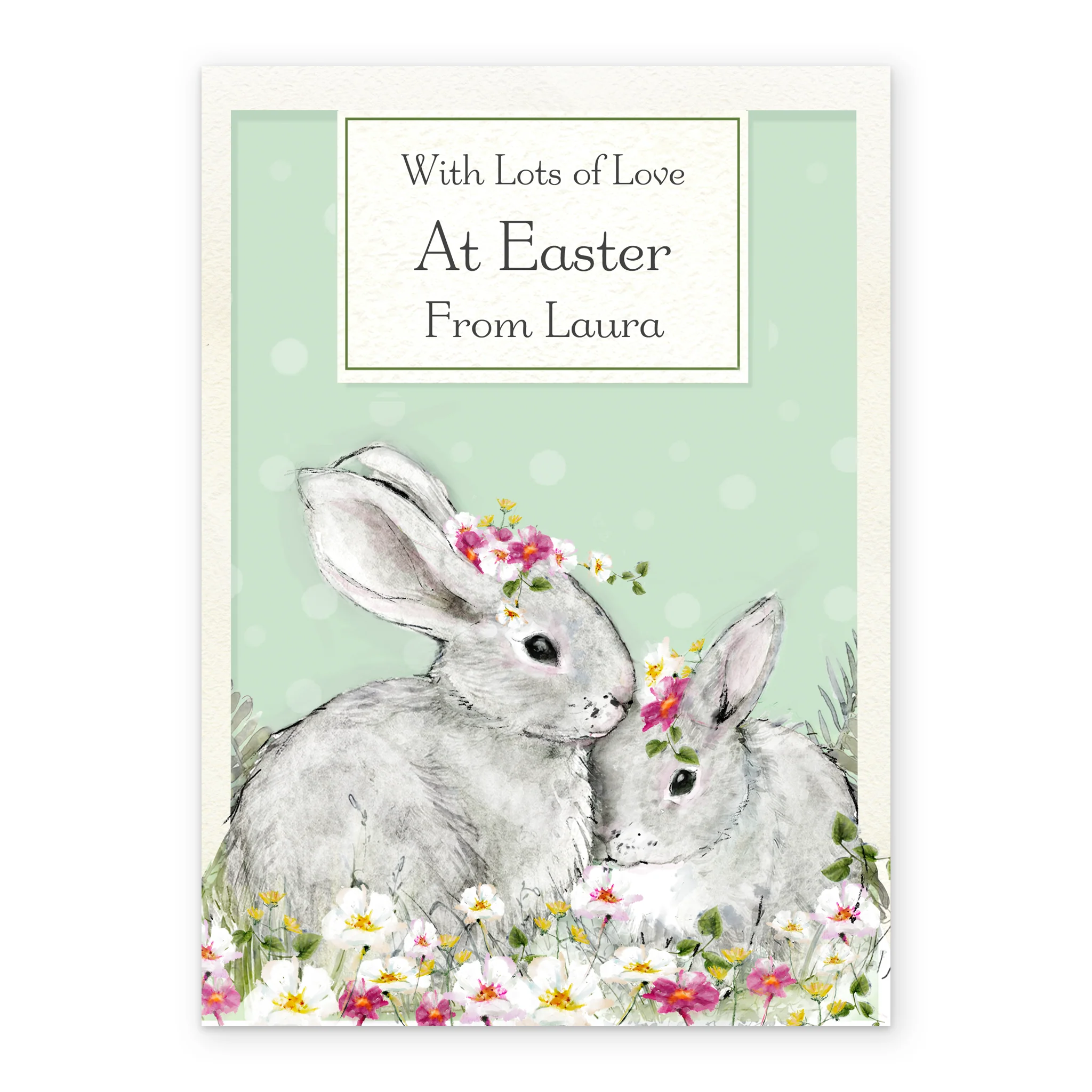 Personalised Cute Baby Bunnies Easter Card - Image 2