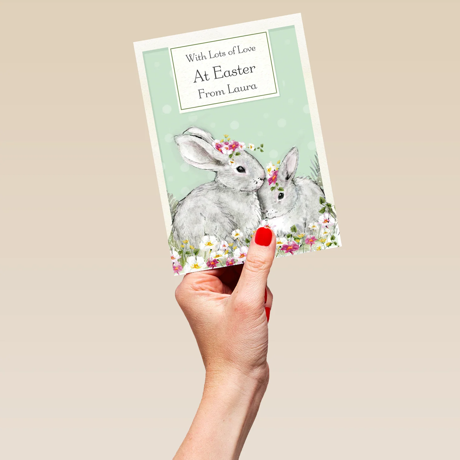 Personalised Cute Baby Bunnies Easter Card - Image 5