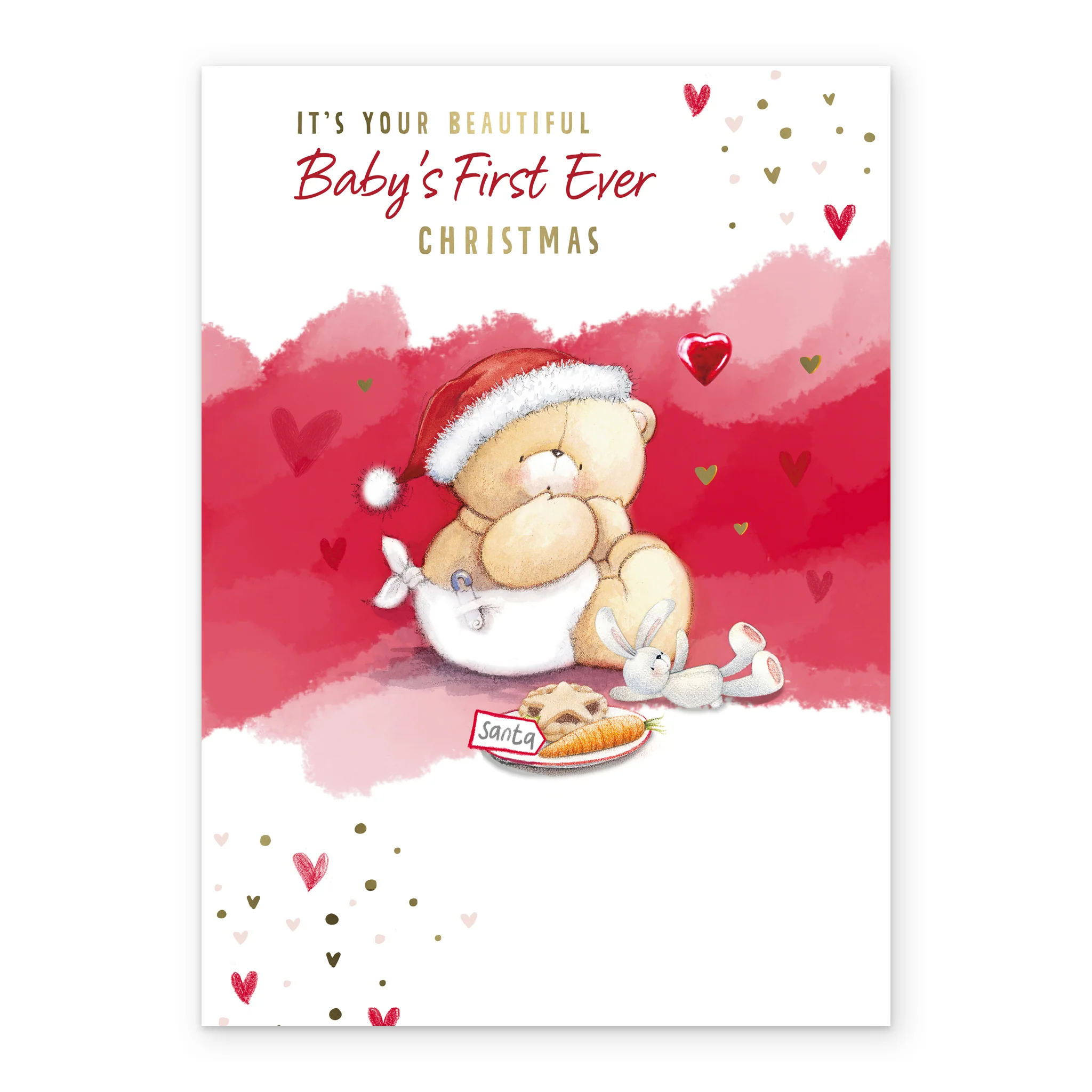 Personalised Cute Babys 1st Christmas Forever Friends Card - Image 2