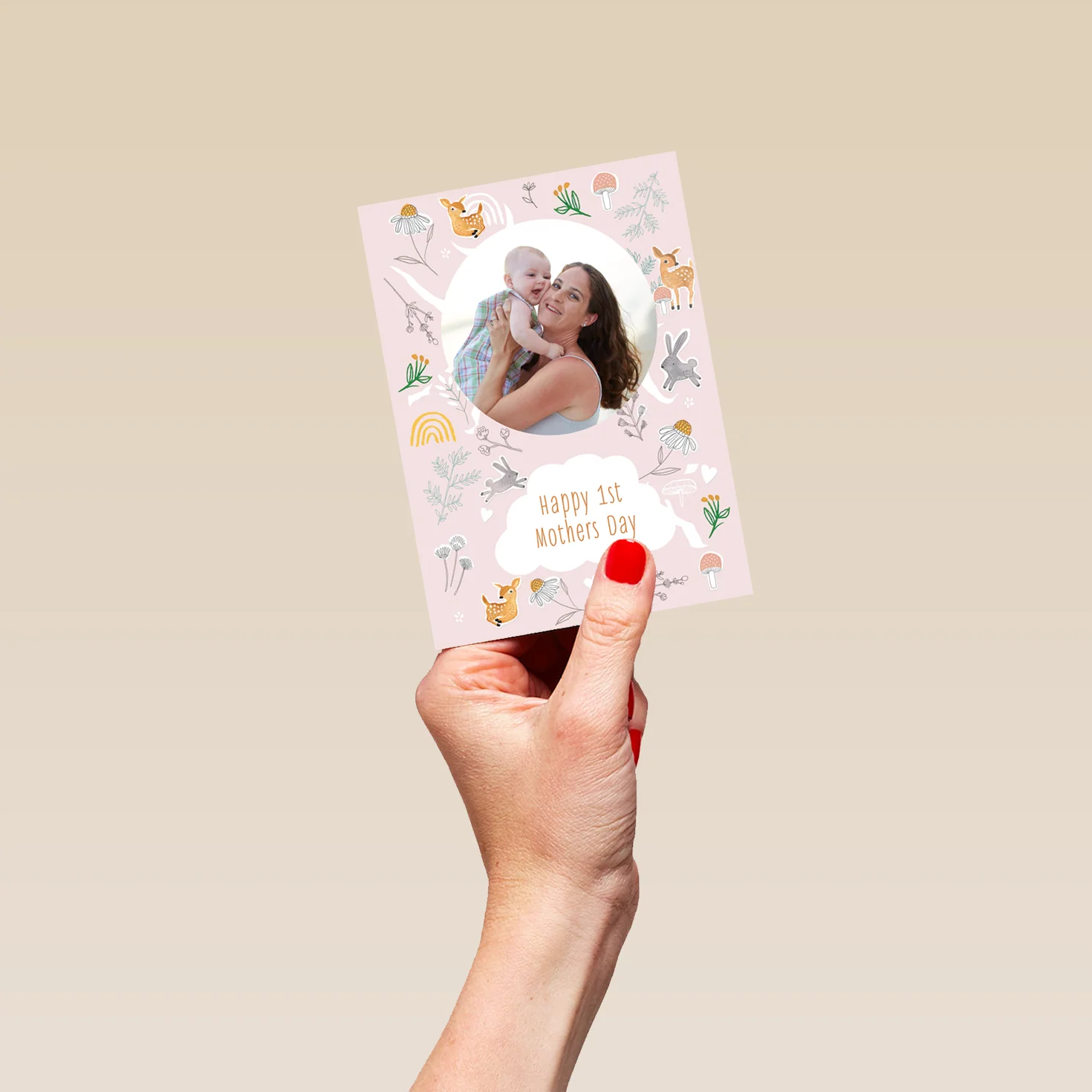 Personalised Cute Baby's 1st Mother's Day Photo Upload Card For Mummy - Image 4