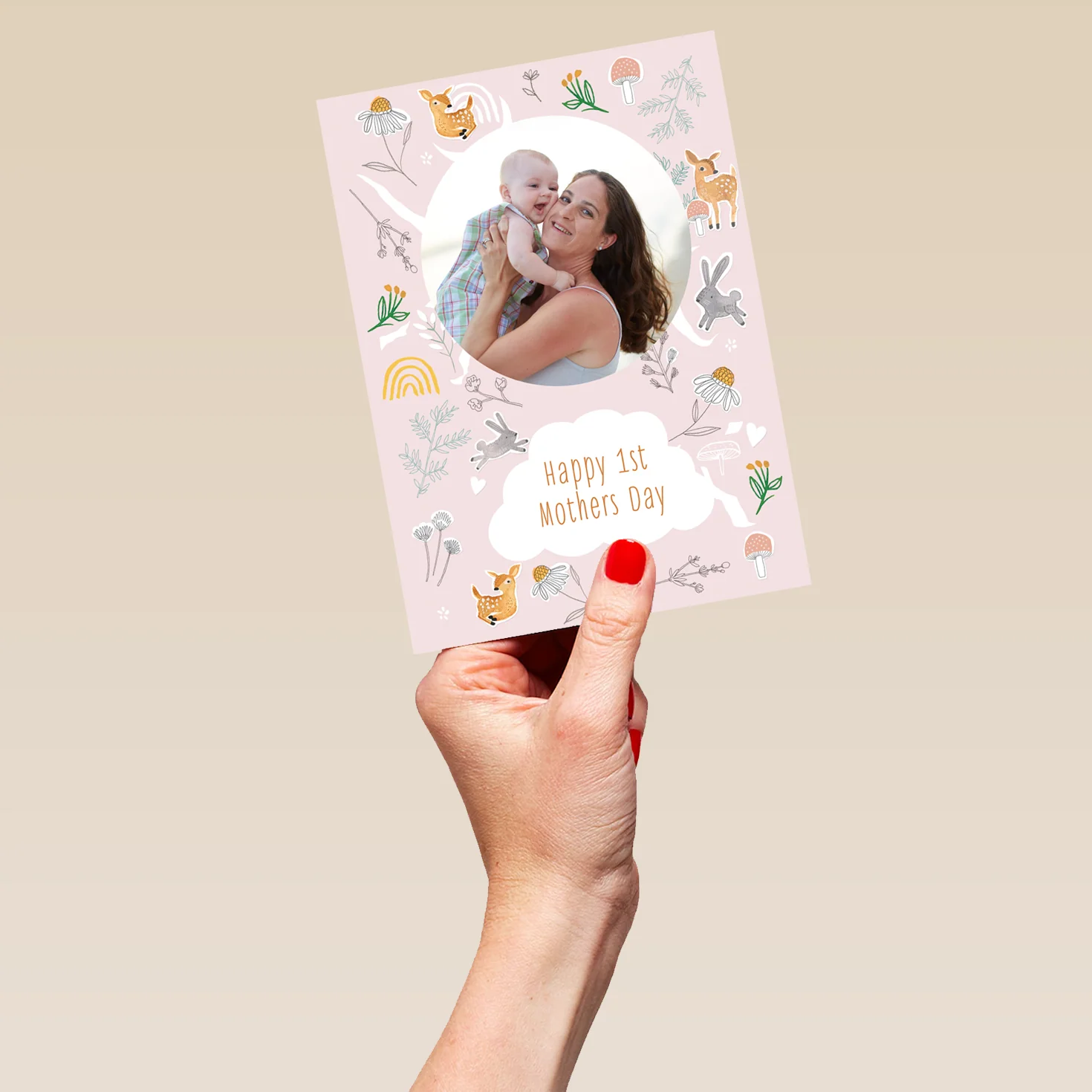 Personalised Cute Baby's 1st Mother's Day Photo Upload Card For Mummy - Image 5
