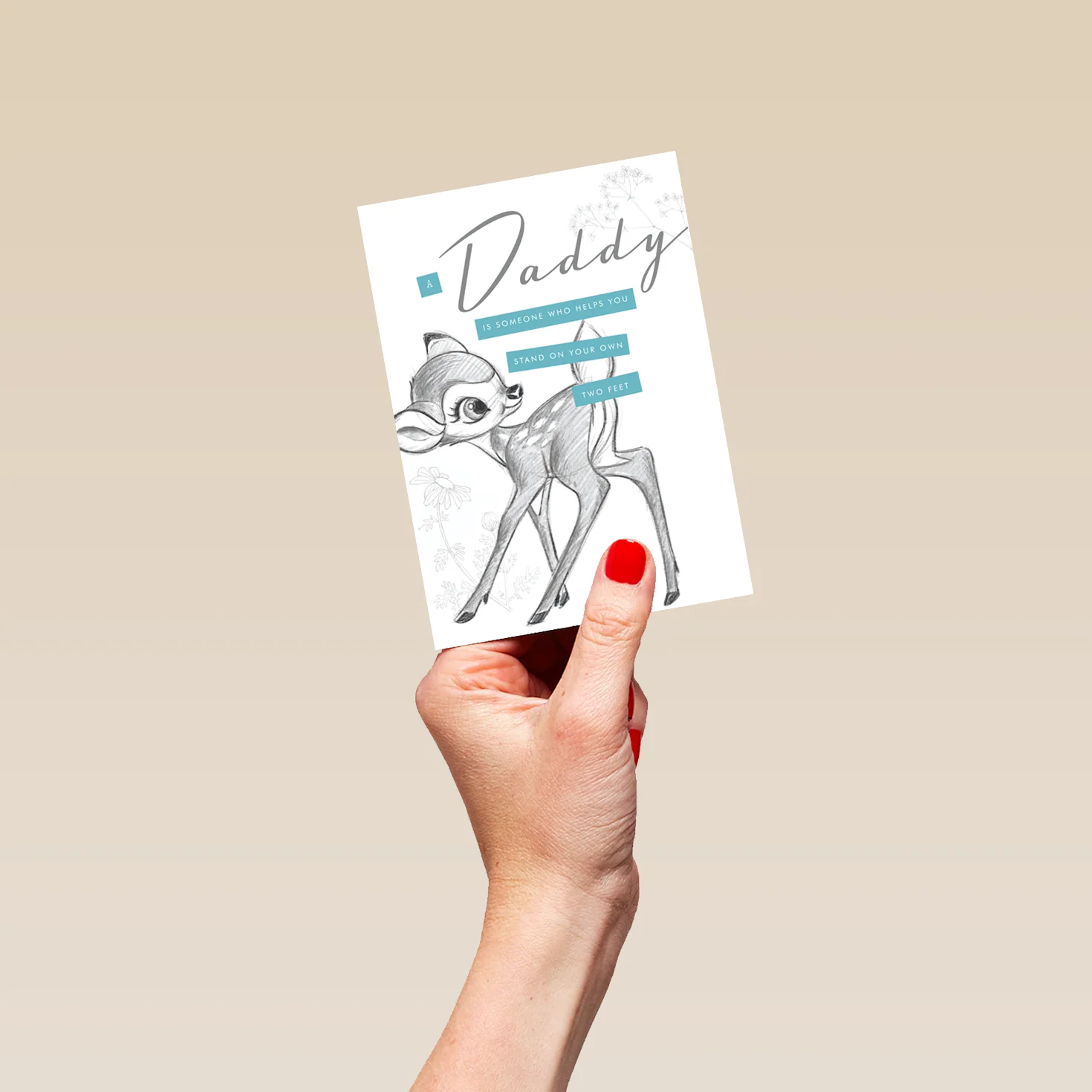 Personalised Cute Disney Bambi Theme Daddy Birthday Card - Image 4
