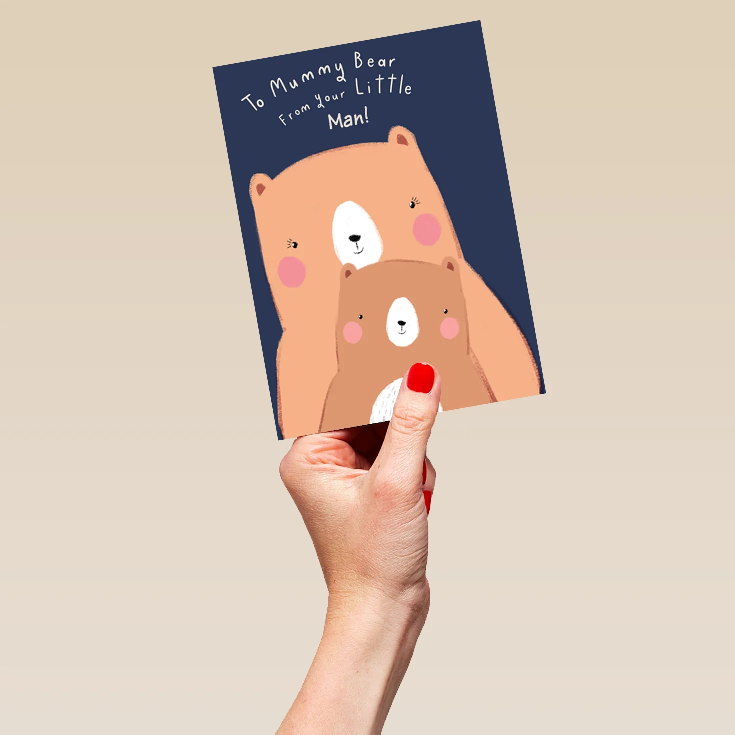Personalised Cute Bear For Mummy Card - Image 5
