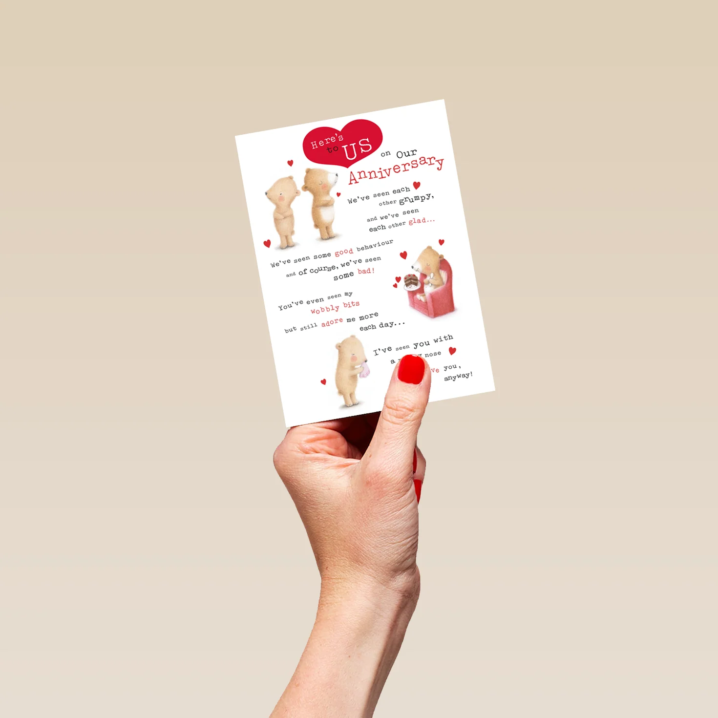 Personalised Cute Bears Anniversary Card - Image 4