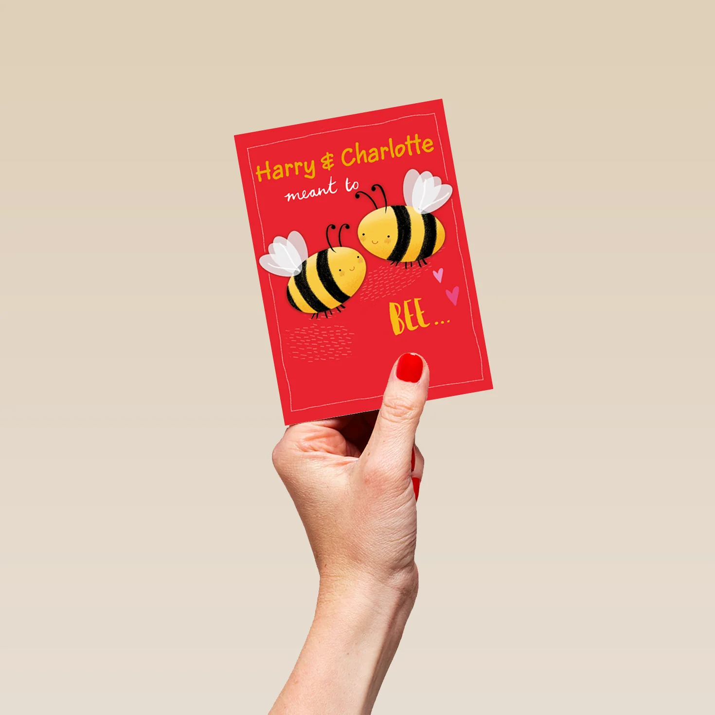 Personalised Cute Bees Engagement Card - Image 4