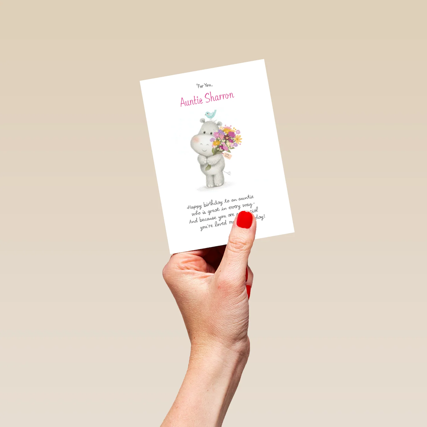 Personalised Cute Birthday Card For Auntie - Image 4