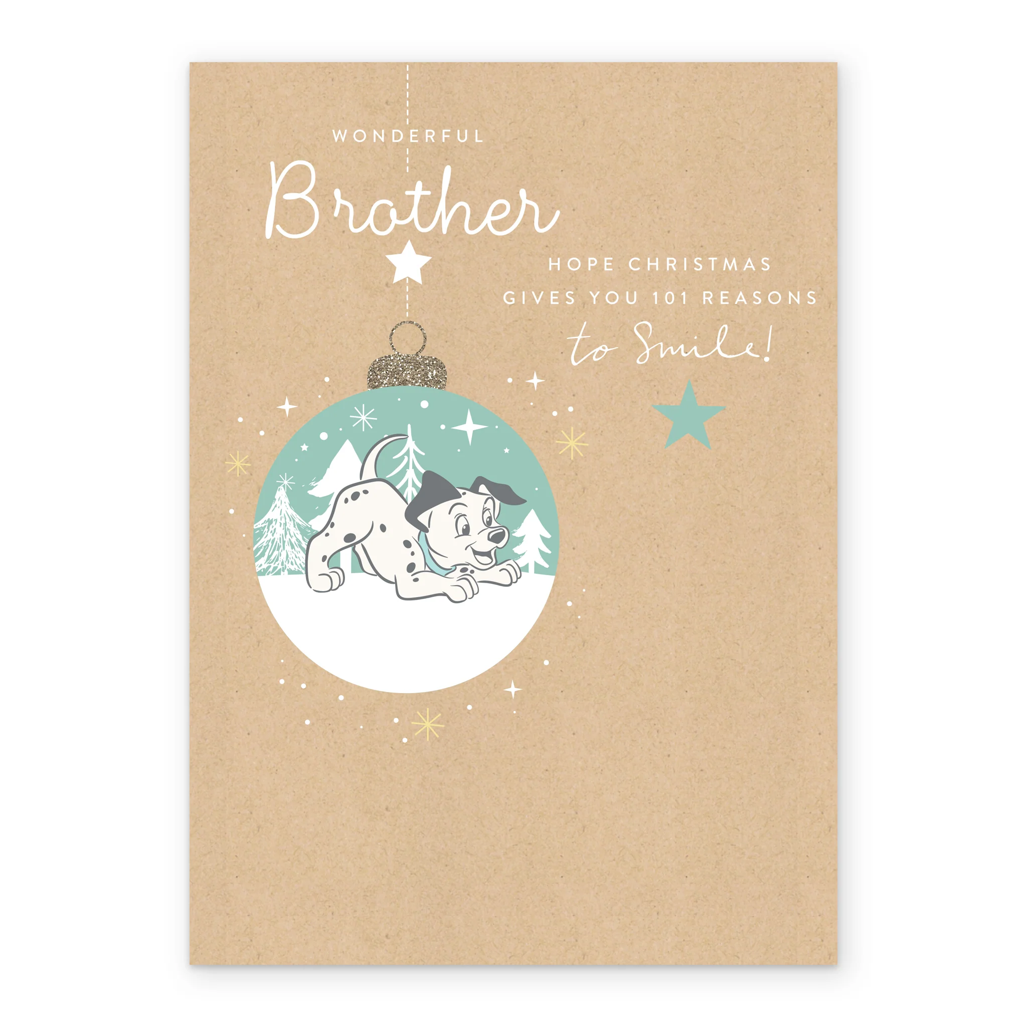 Personalised Cute Brother Disney 101 Dalmatians Christmas Card - Image 2
