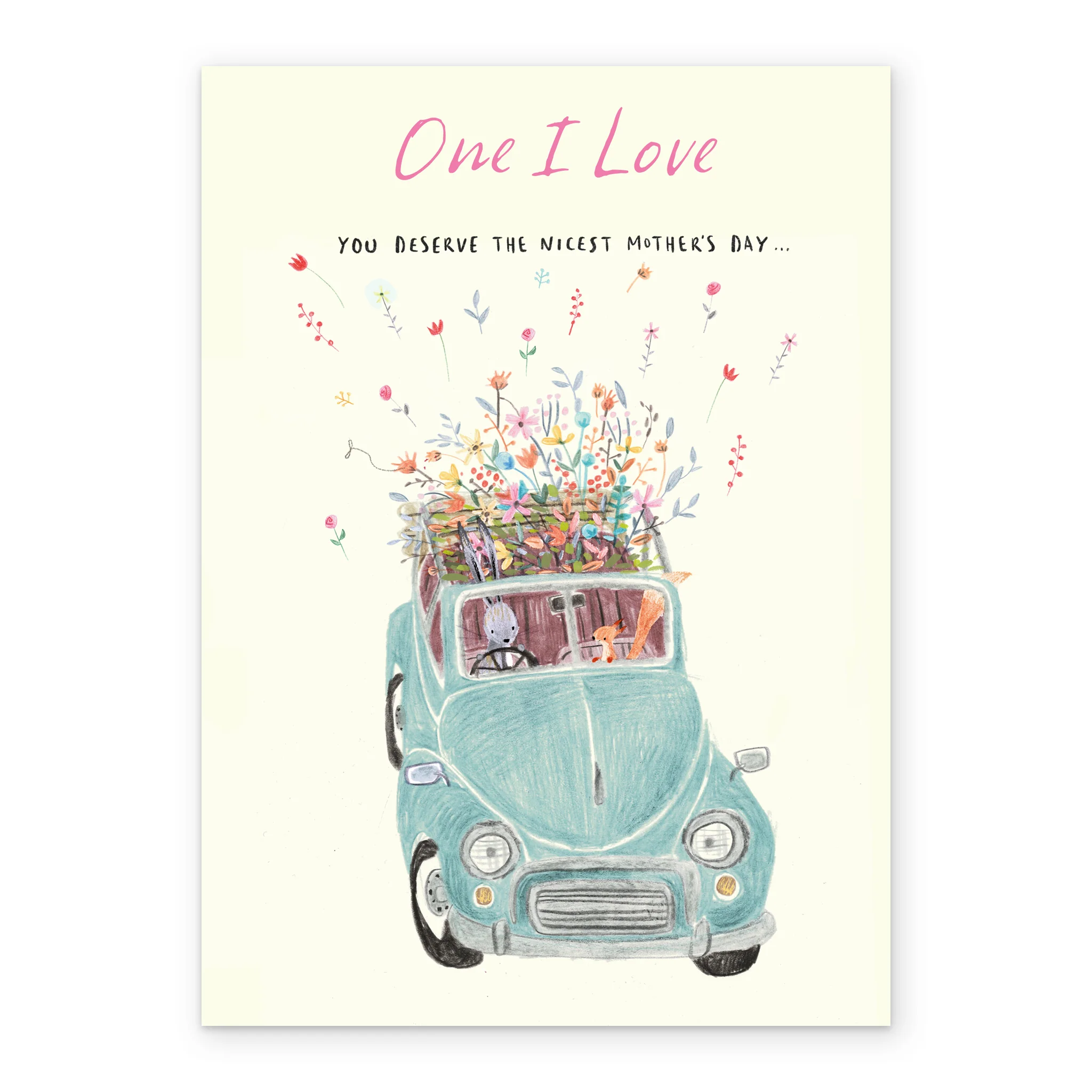 Personalised Cute Car Flower Confetti Mother's Day Card - Image 2