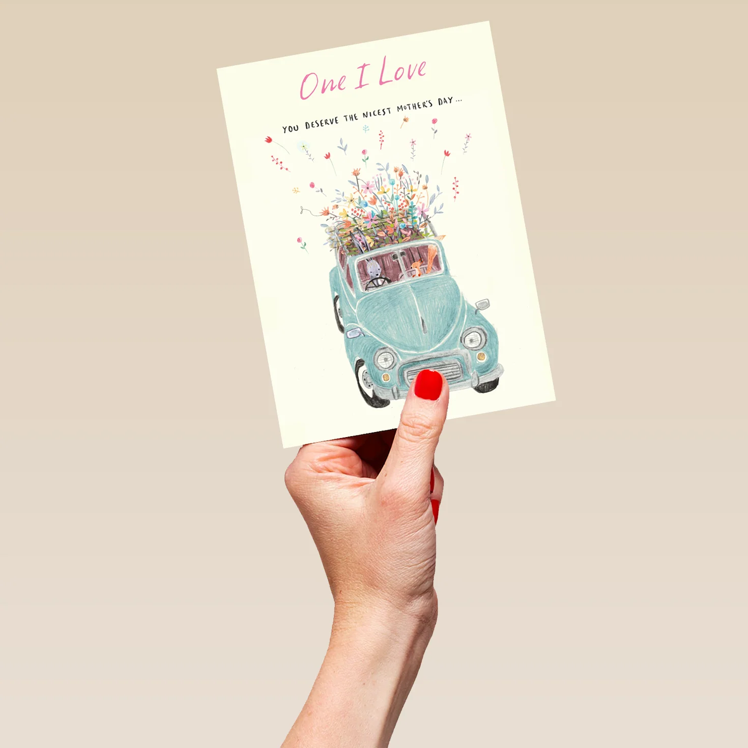 Personalised Cute Car Flower Confetti Mother's Day Card - Image 5