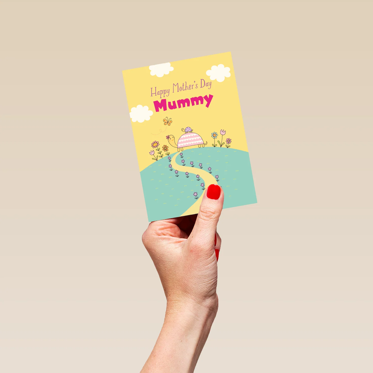 Personalised Cute Cartoon Tortoise Mother's Day Card - Image 4
