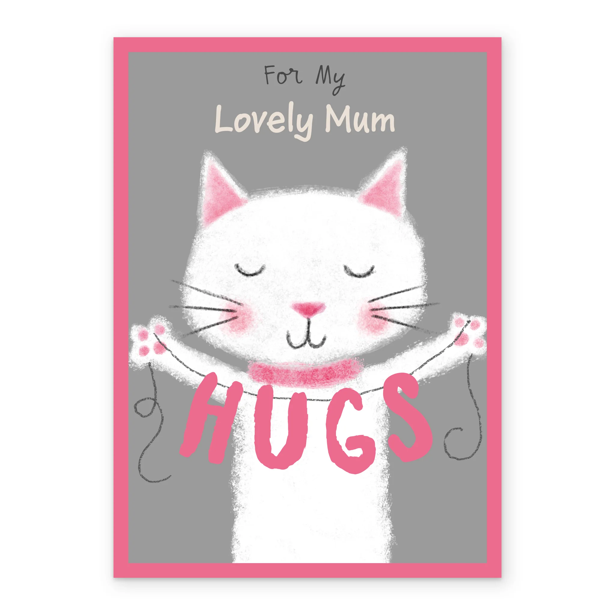 Personalised Cute Cat Hugs Mother's Day Card - Image 2