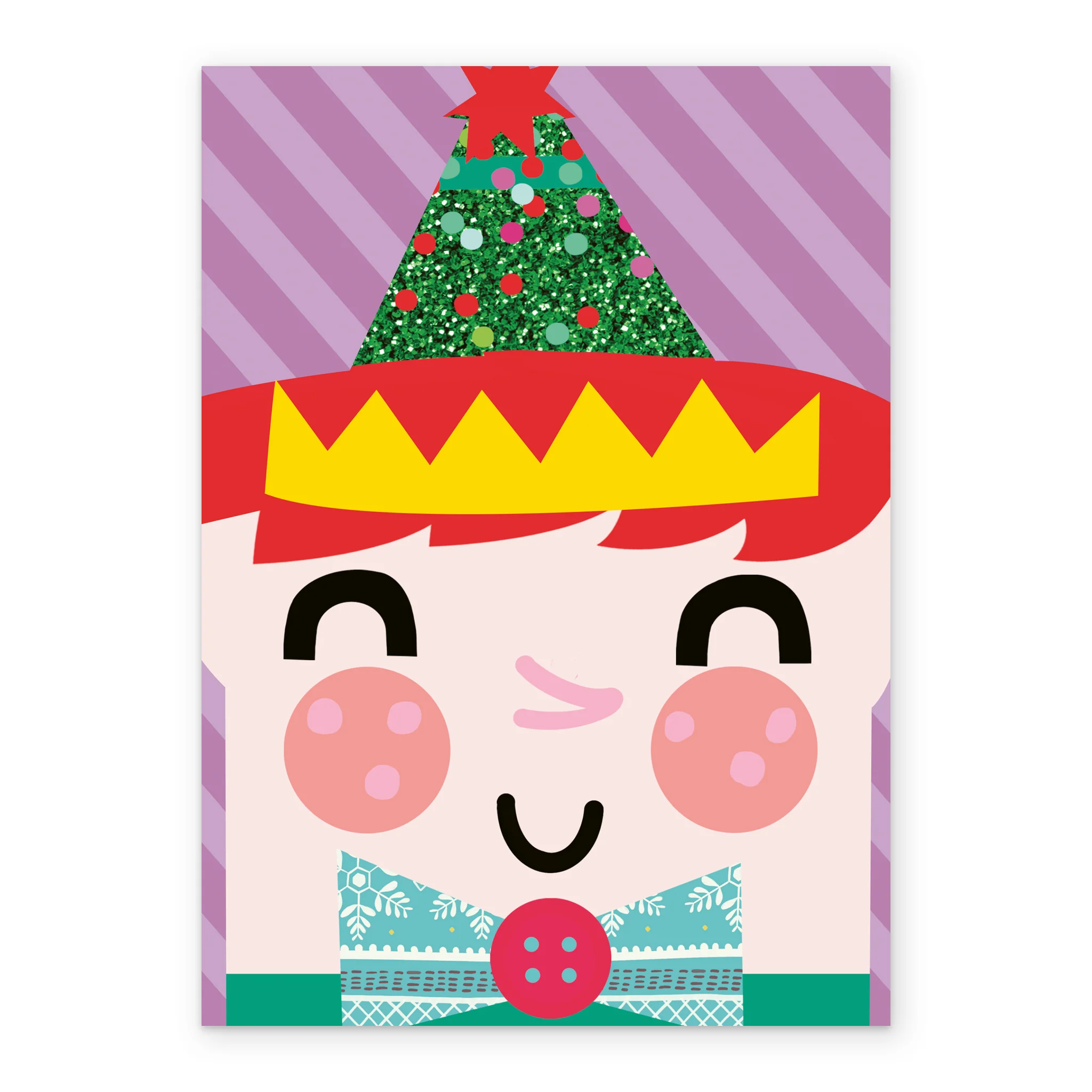 Personalised Cute Christmas Elf Card - Image 2