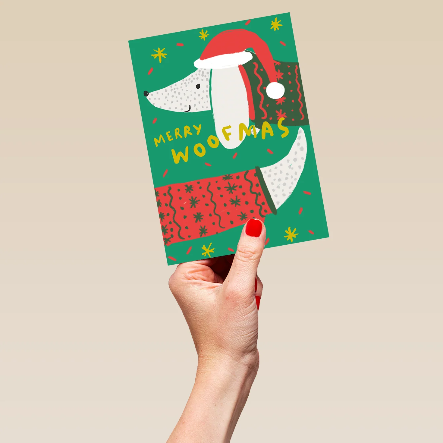 Personalised Cute Christmas Fur Baby Merry Woofmas Pet Card - Image 5