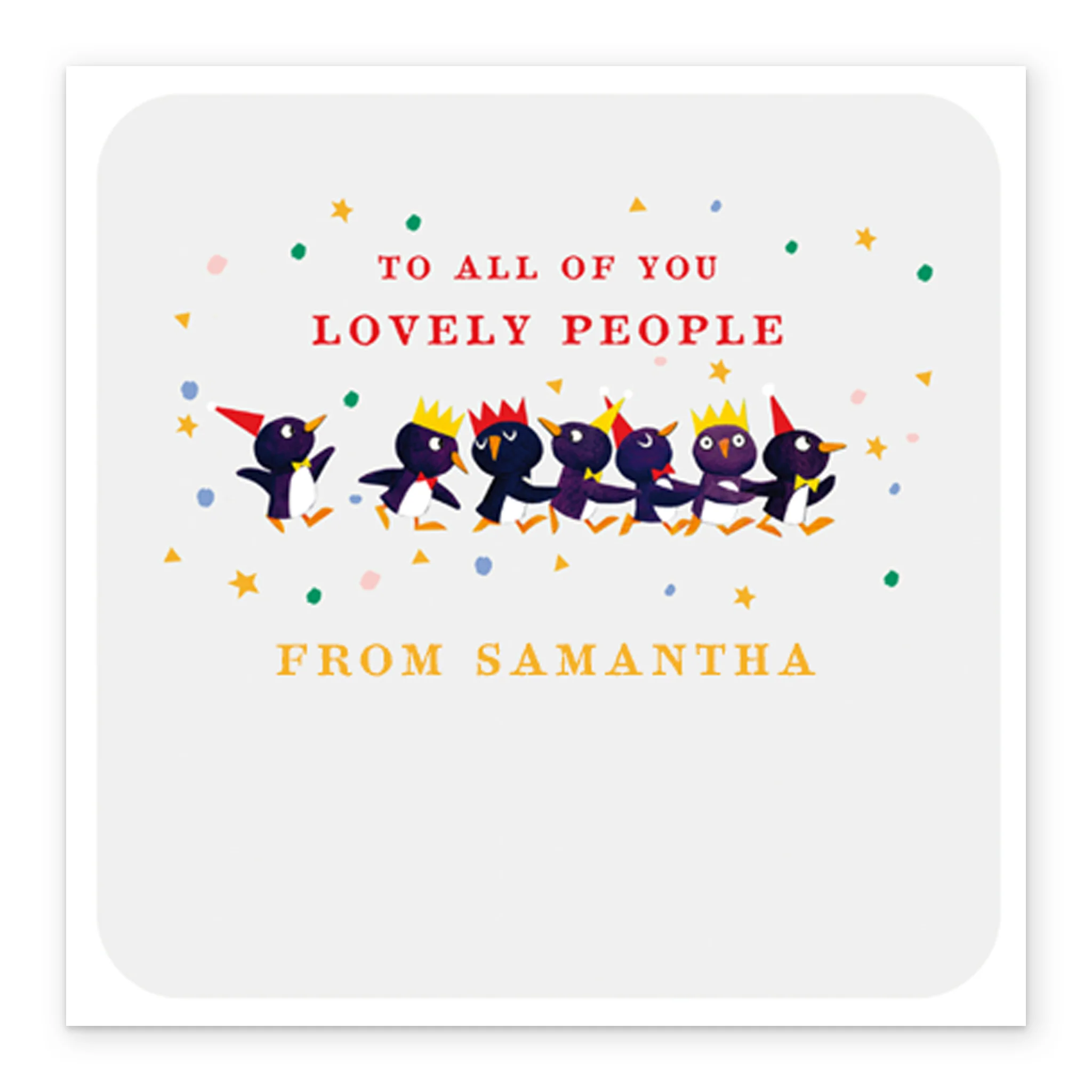 Personalised Cute Christmas To All Of You Family Card - Image 2