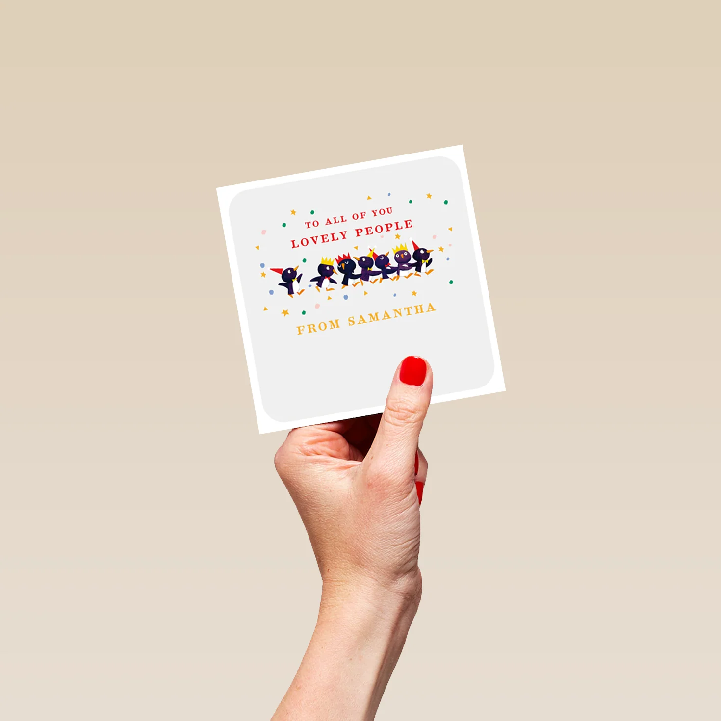 Personalised Cute Christmas To All Of You Family Card - Image 4