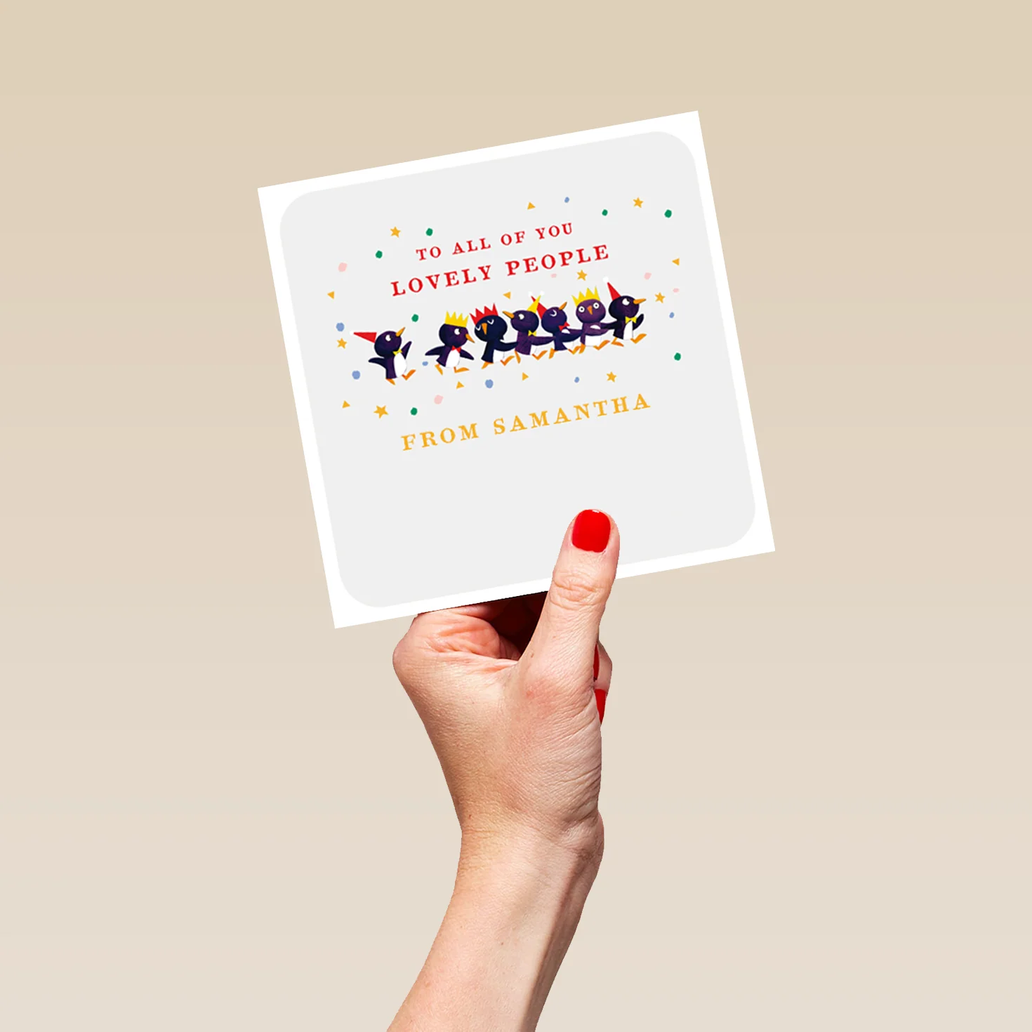 Personalised Cute Christmas To All Of You Family Card - Image 5