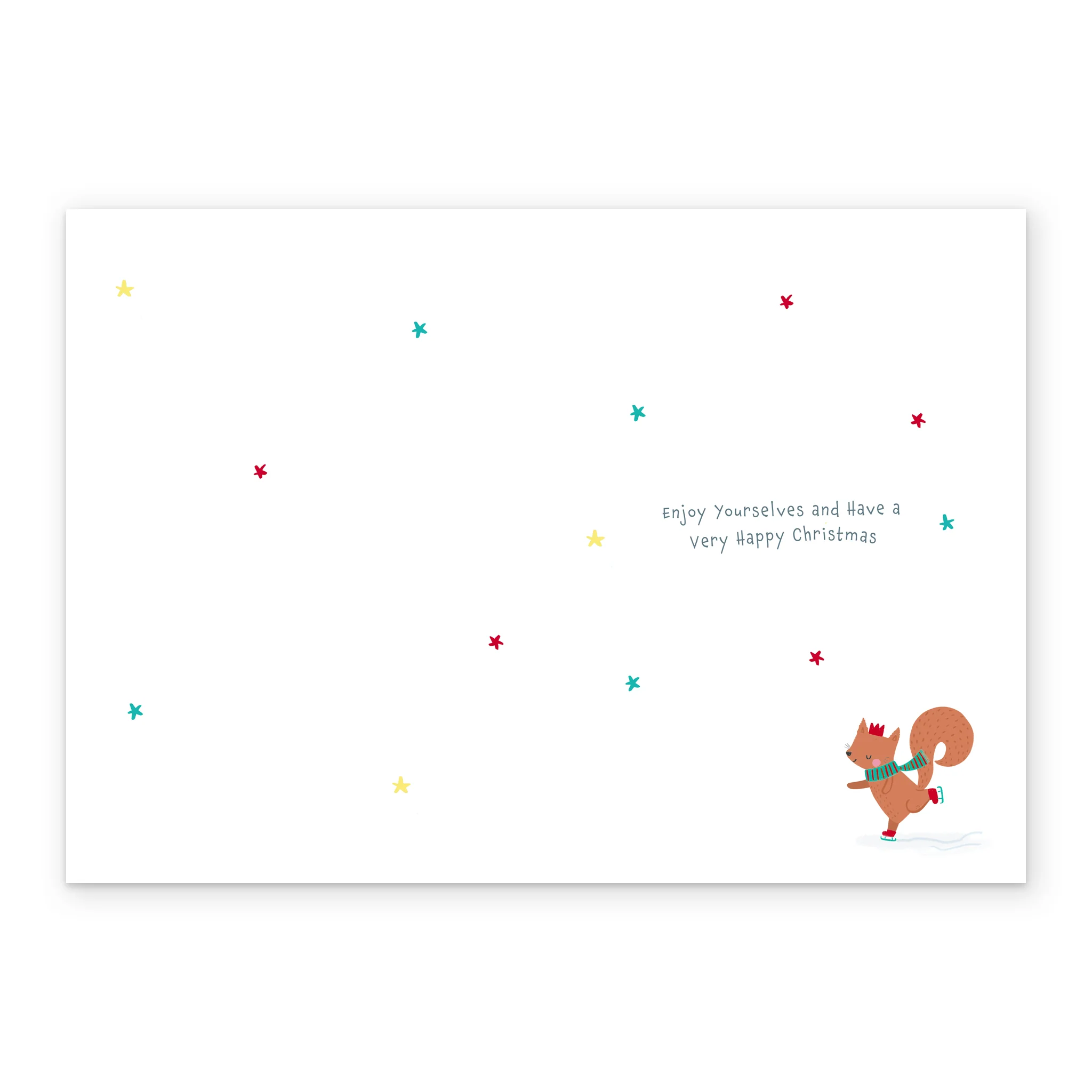 Personalised Cute Christmas Woodland Animals & Tree To Both Card - Image 3