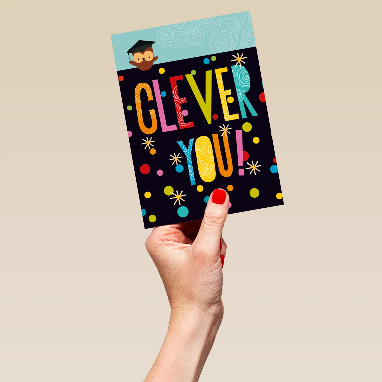 Personalised Cute Clever You Graduation Owl Card - Image 5