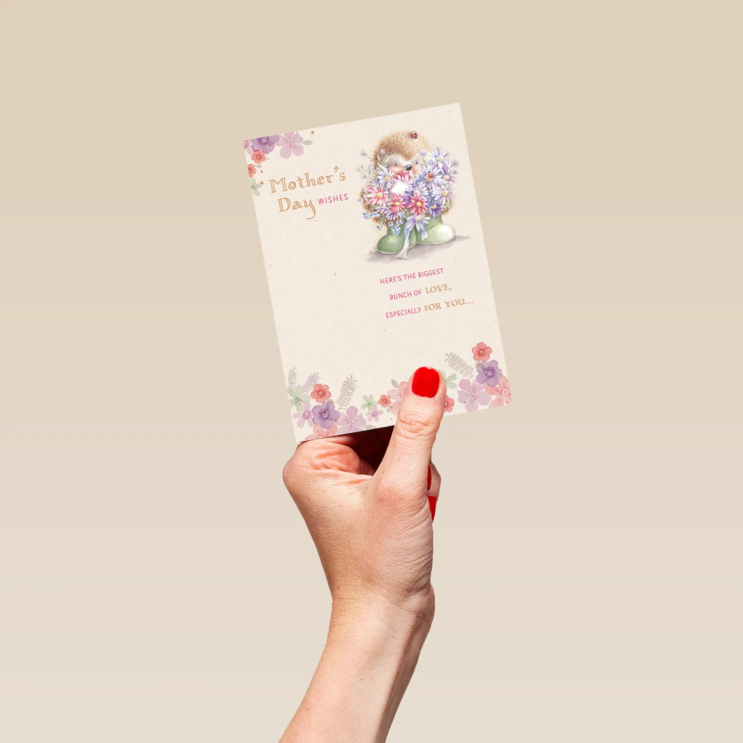 Personalised Cute Country Companions Flowers Mother's Day Card - Image 4