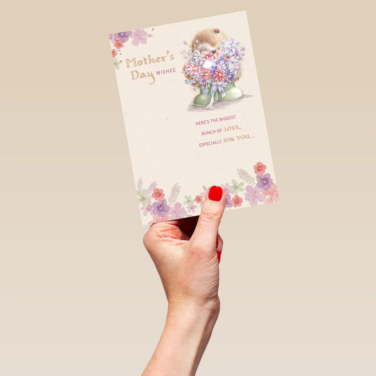 Personalised Cute Country Companions Flowers Mother's Day Card - Image 5
