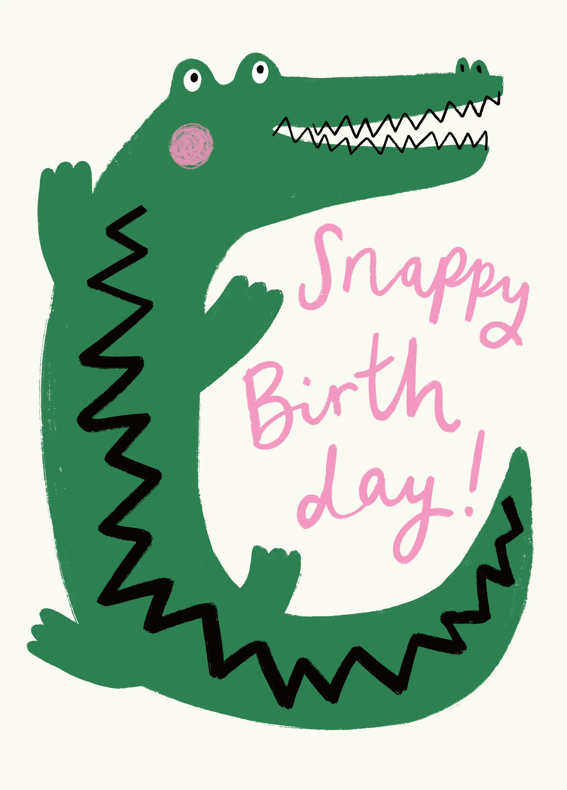 Personalised Cute Crocodile Birthday Card