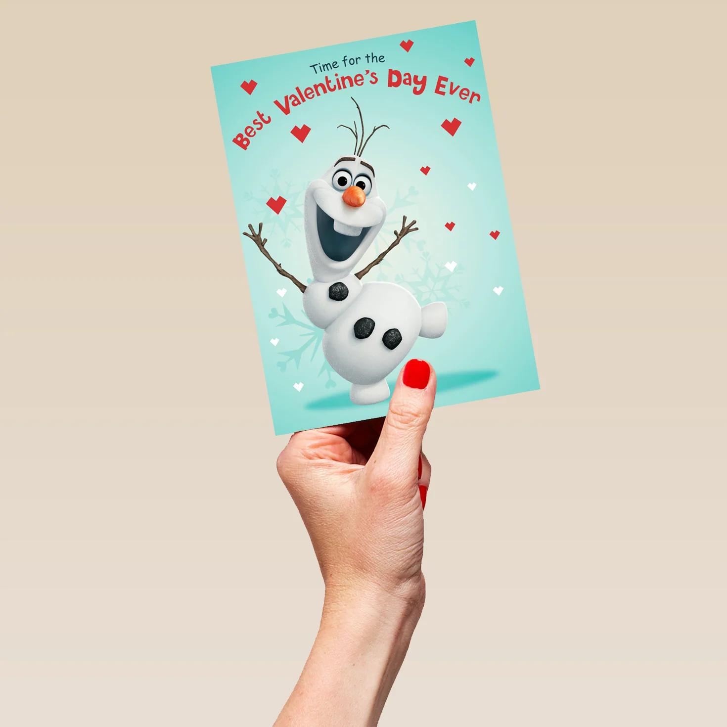 Personalised Cute Disney Frozen Olaf Valentine's Day Card - Image 5