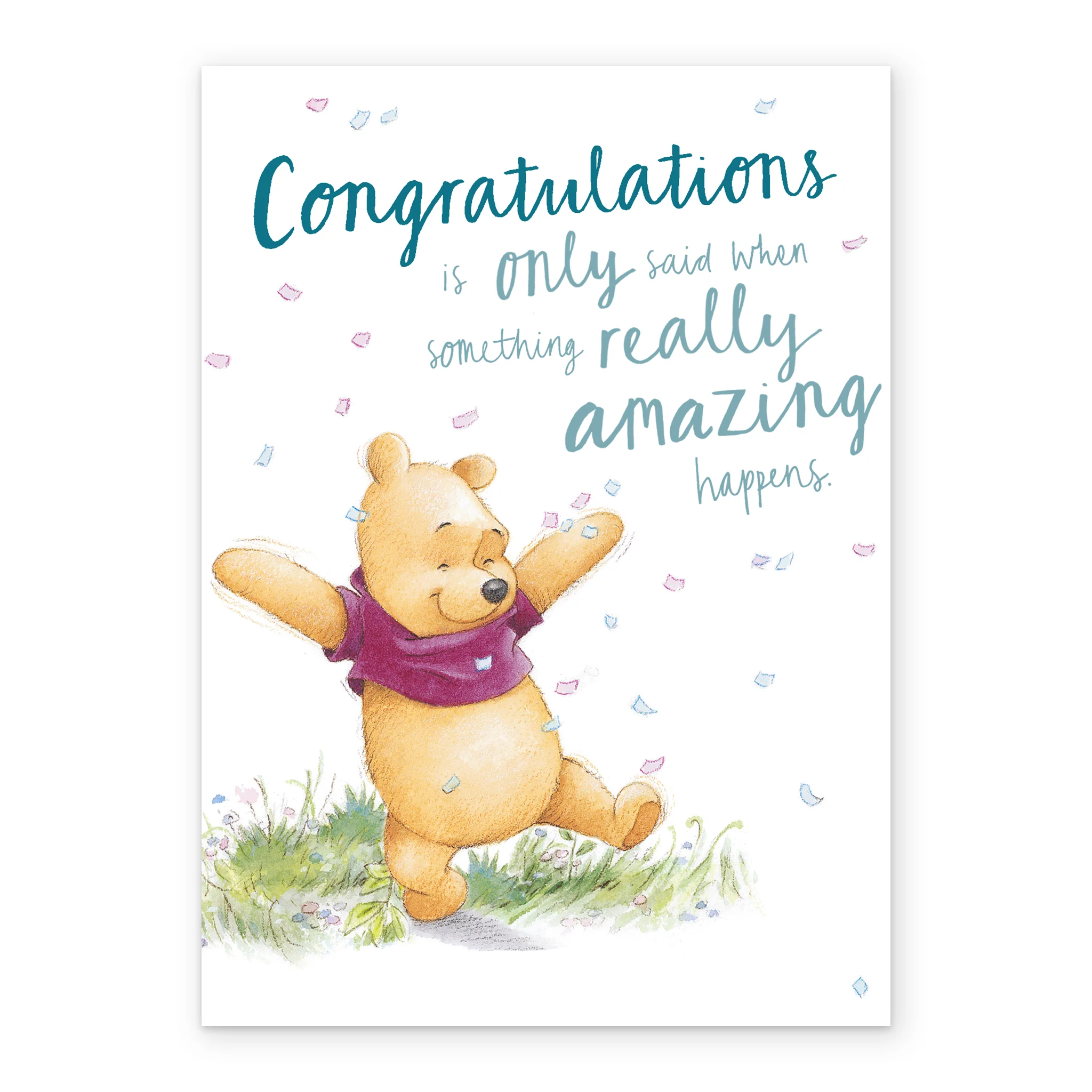 Personalised Cute Disney Winnie the Pooh Congratulations Card - Image 2