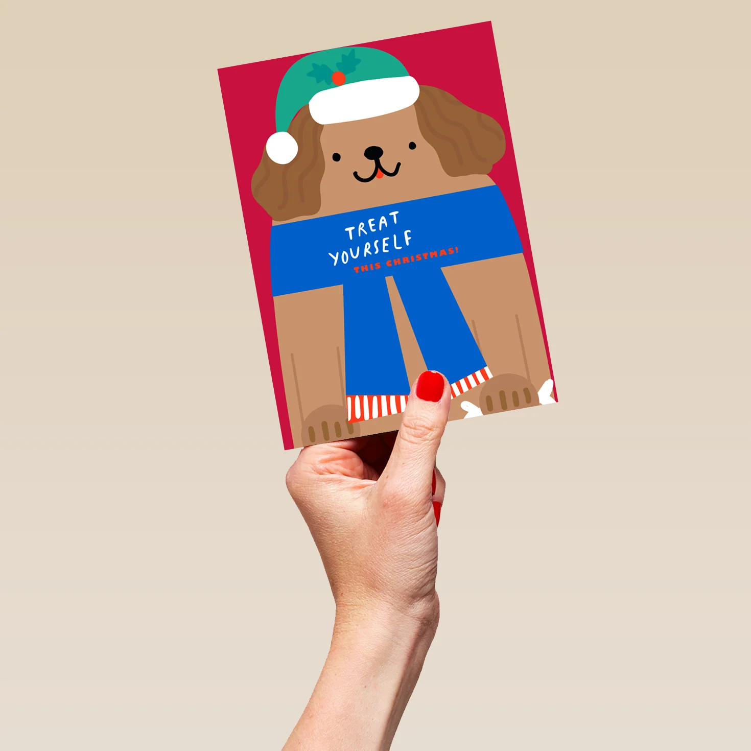 Personalised Cute Dog Christmas Card - Image 5