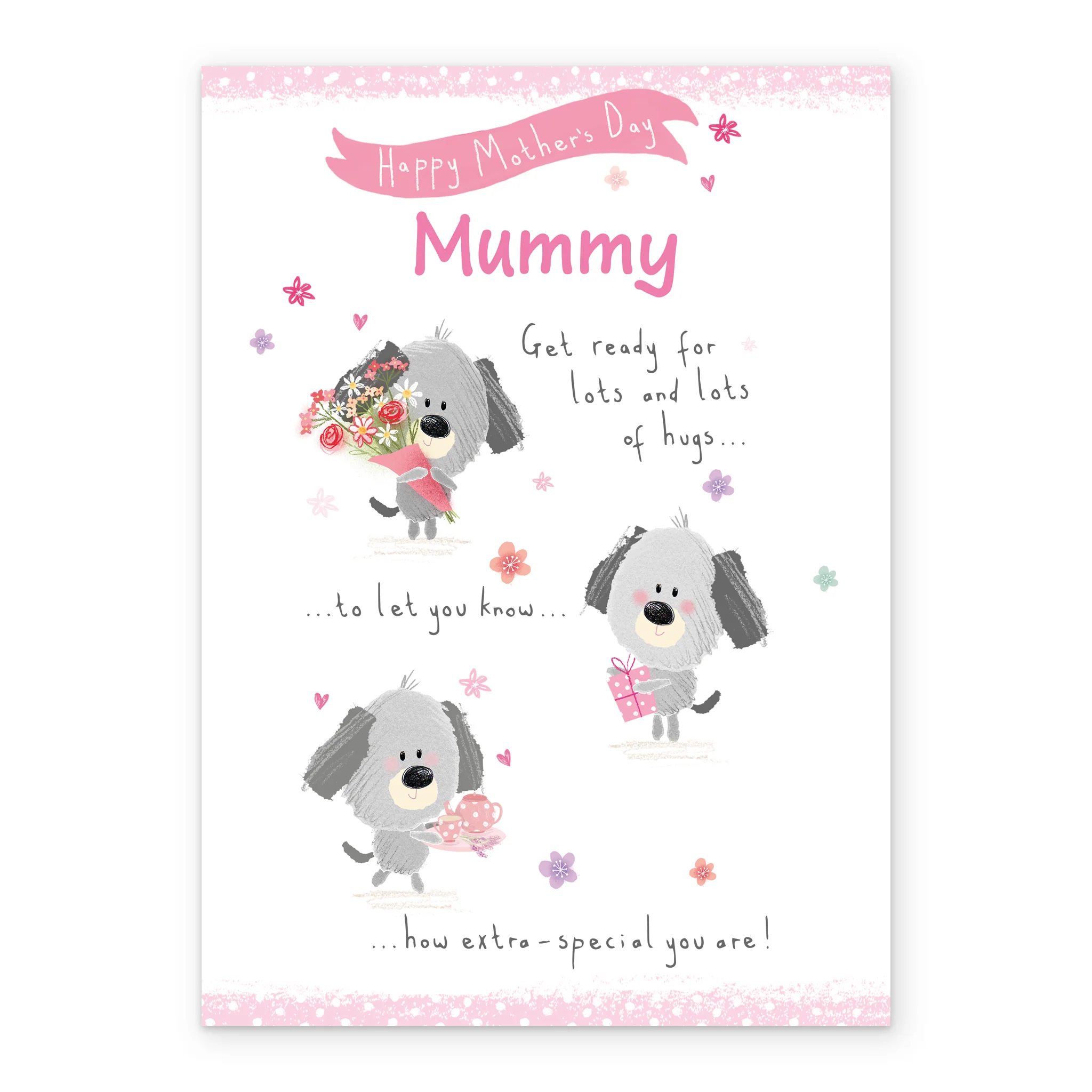 Personalised Cute Dog Happy Mother's Day Card For Mummy - Image 2