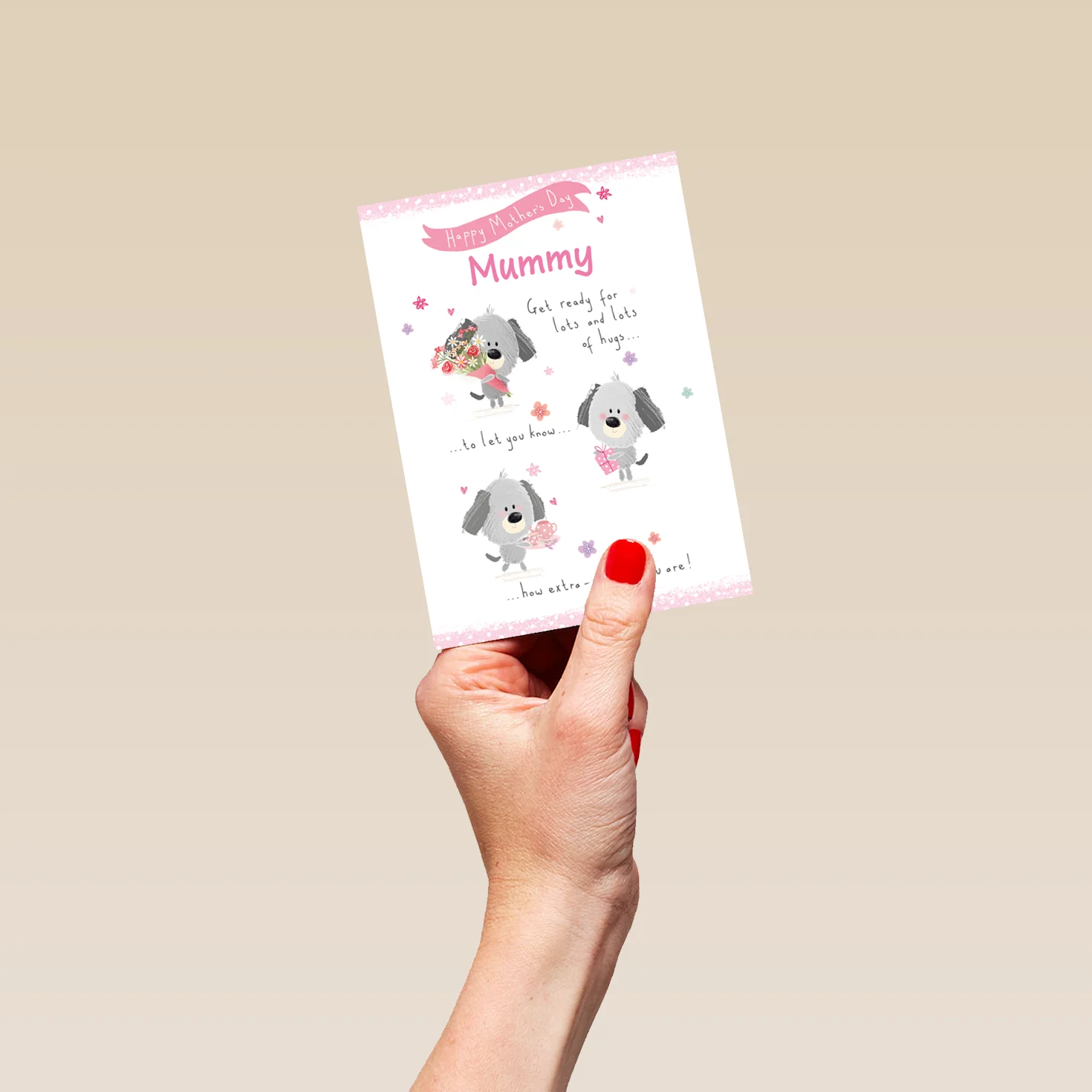 Personalised Cute Dog Happy Mother's Day Card For Mummy - Image 4