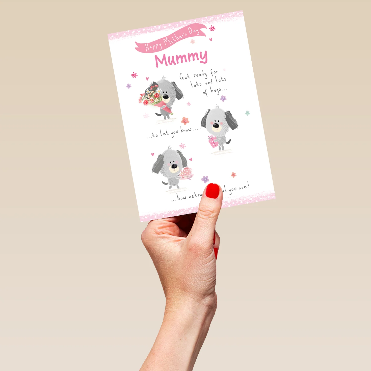 Personalised Cute Dog Happy Mother's Day Card For Mummy - Image 5