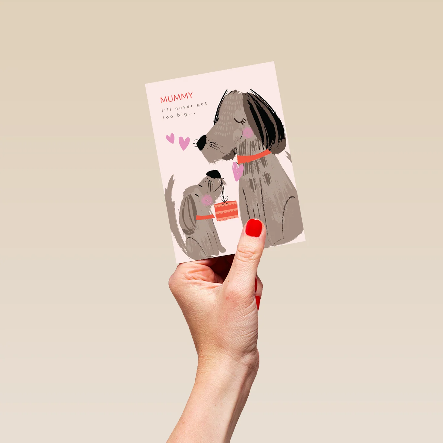 Personalised Cute Dog & Puppy Mother's Day Card For Mummy - Image 4