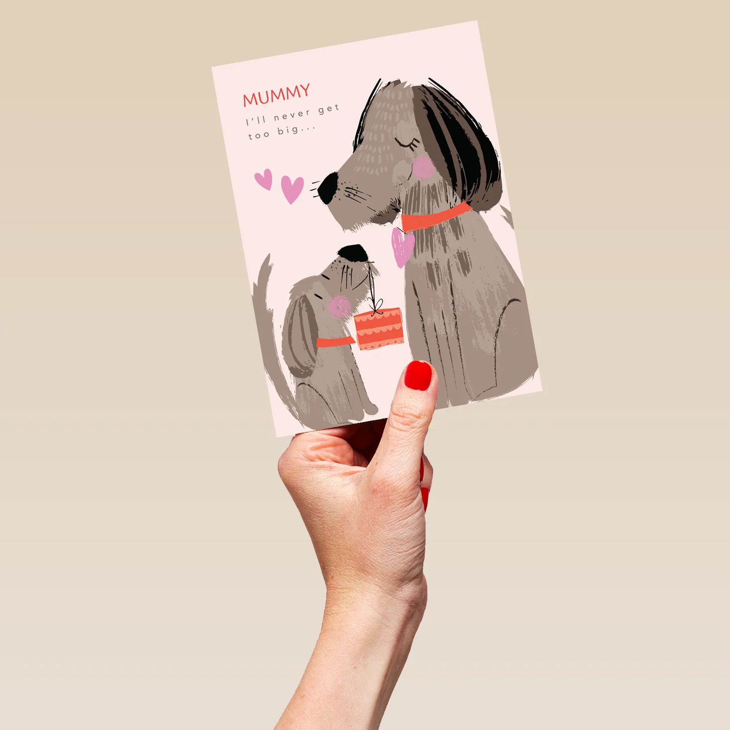 Personalised Cute Dog & Puppy Mother's Day Card For Mummy - Image 5