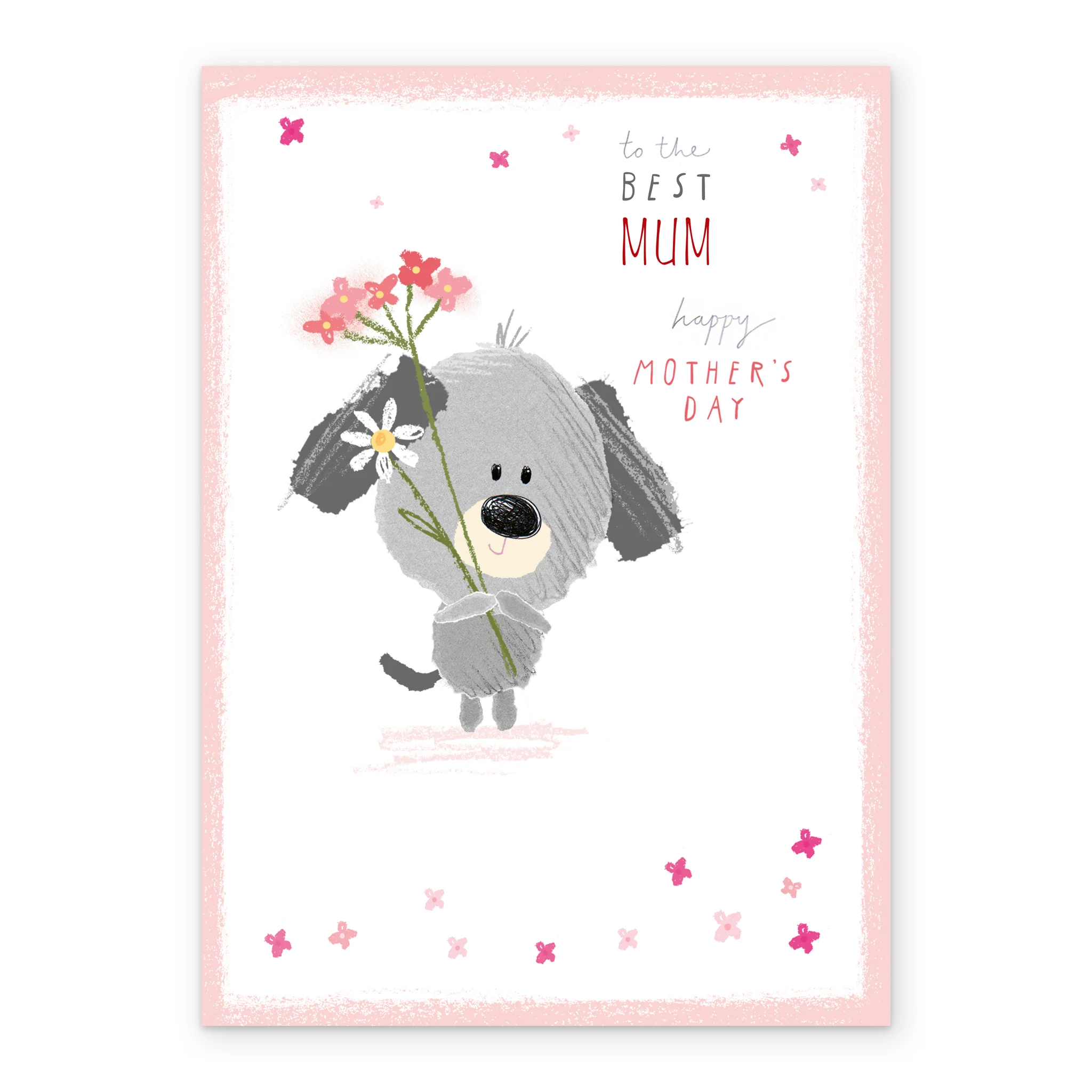 Personalised Cute Doggy With Flowers Mother's Day Card - Image 2