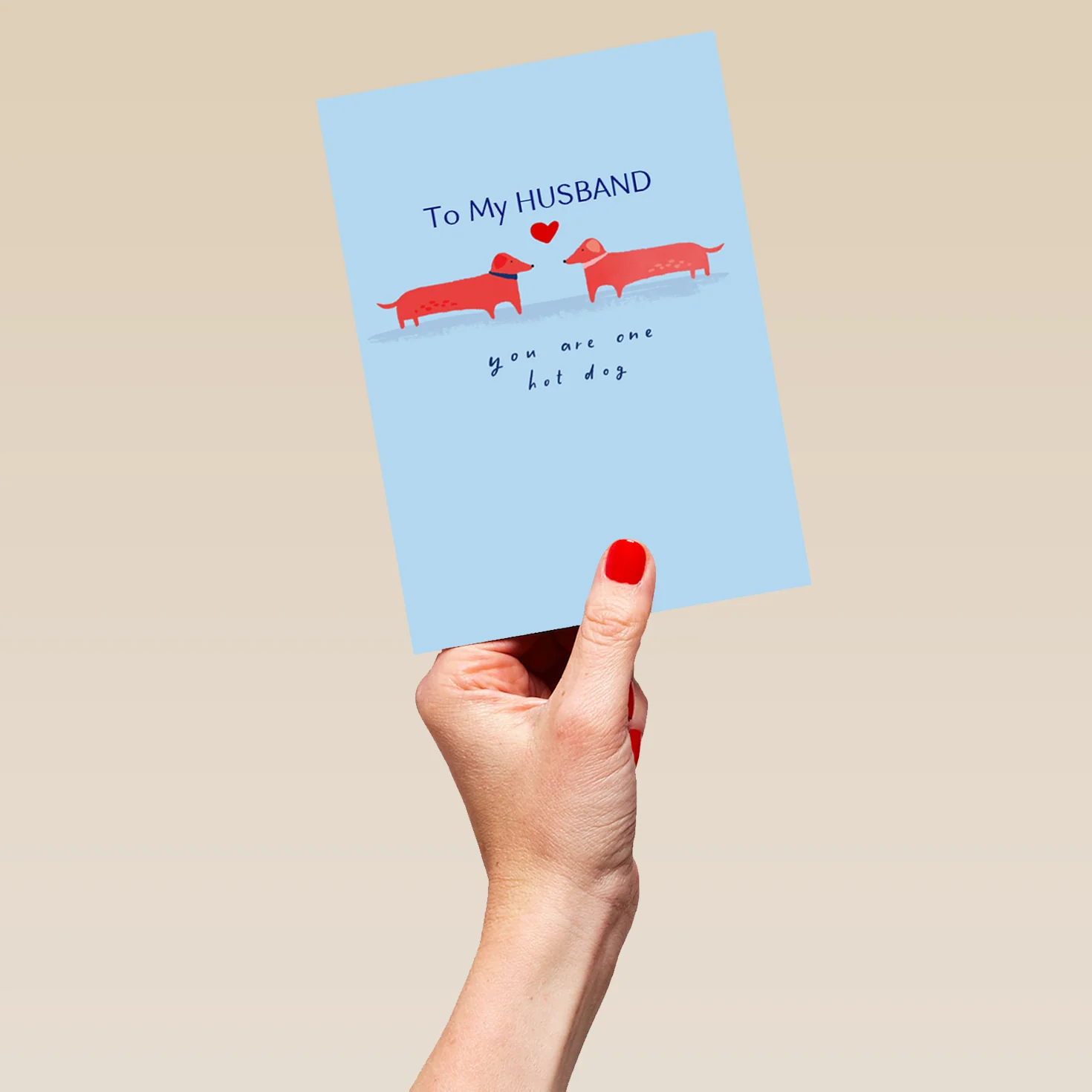 Personalised Cute Dogs With Love Heart Husband Card - Image 5