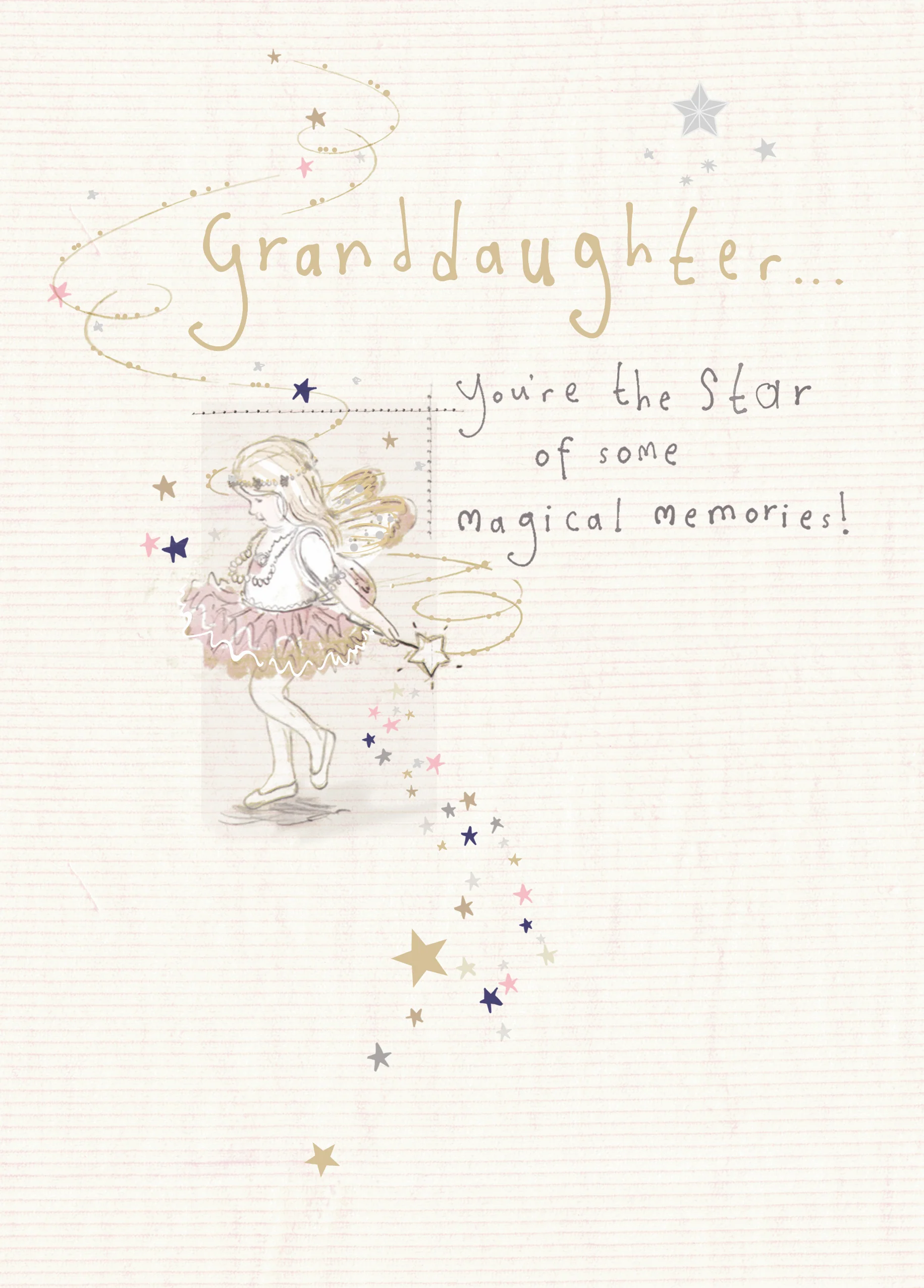 Personalised Cute Fairy Magic Birthday Card For Granddaughter