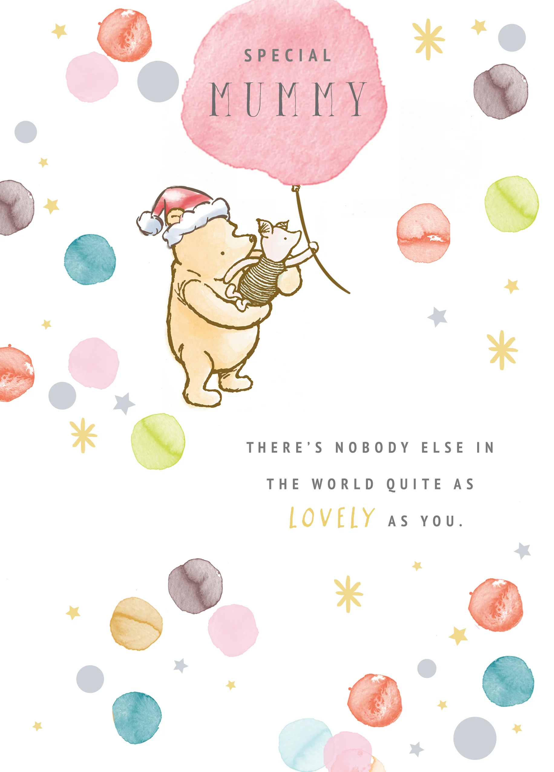 Personalised Cute For Mummy Disney Winnie The Pooh Christmas Card