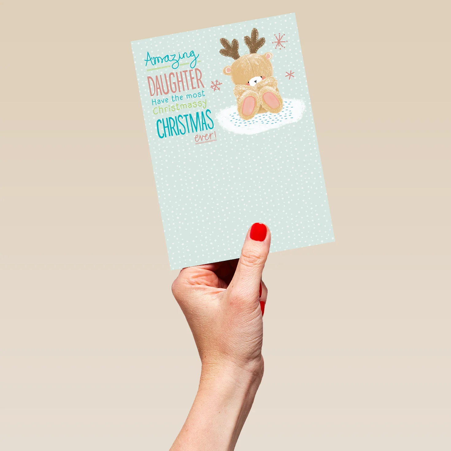 Personalised Cute Forever Friends Christmas Card For Daughter - Image 5