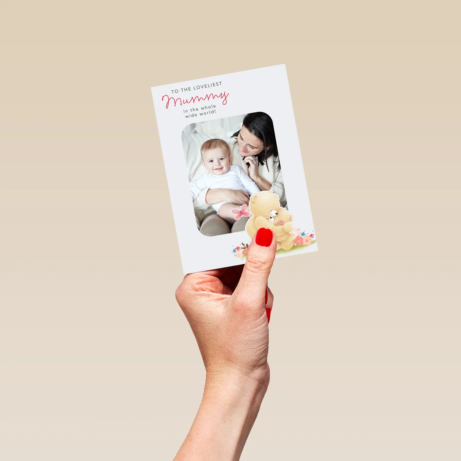 Personalised Cute Forever Friends Mummy Photo Birthday Card - Image 4