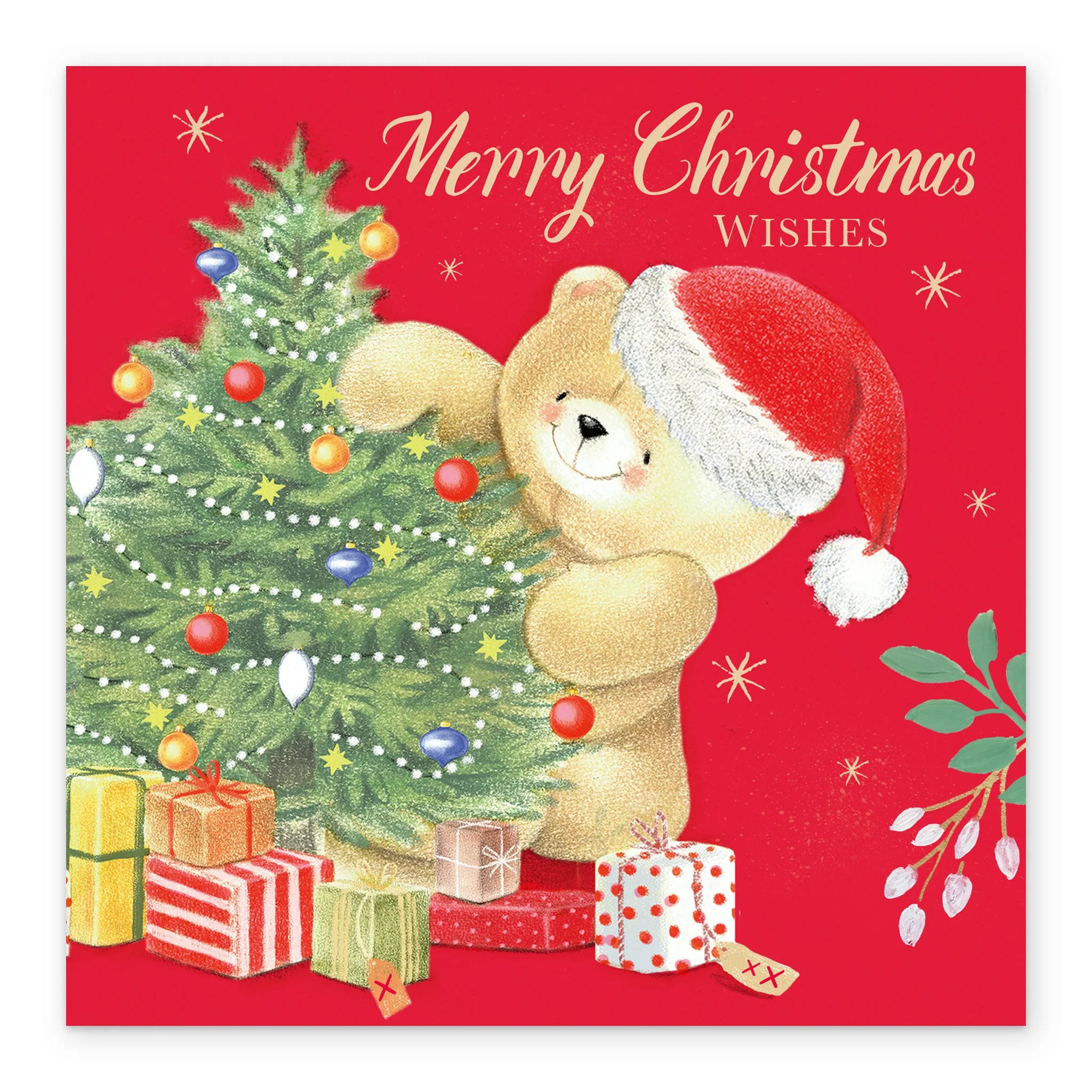 Personalised Cute Forever Friends & Tree Christmas Card - Image 2