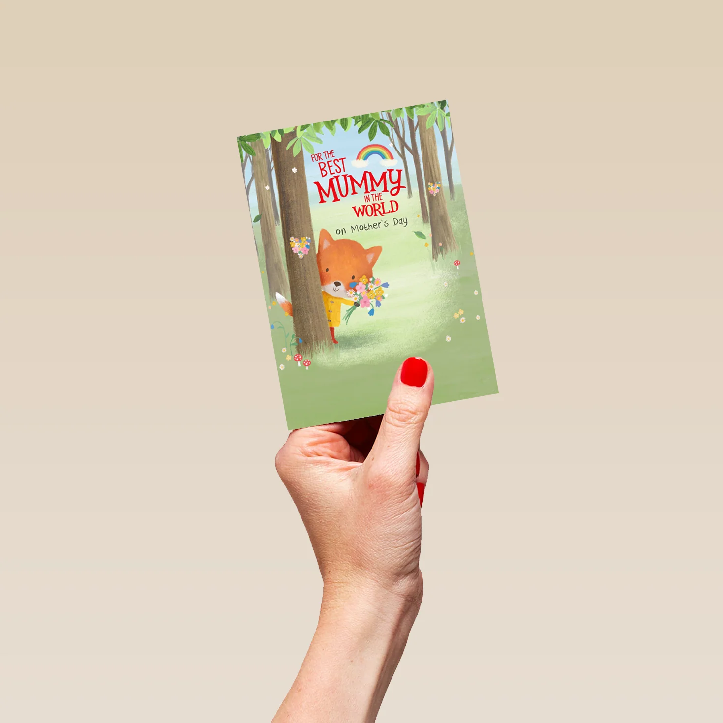 Personalised Cute Fox Cub Mother's Day Card For Mummy - Image 4