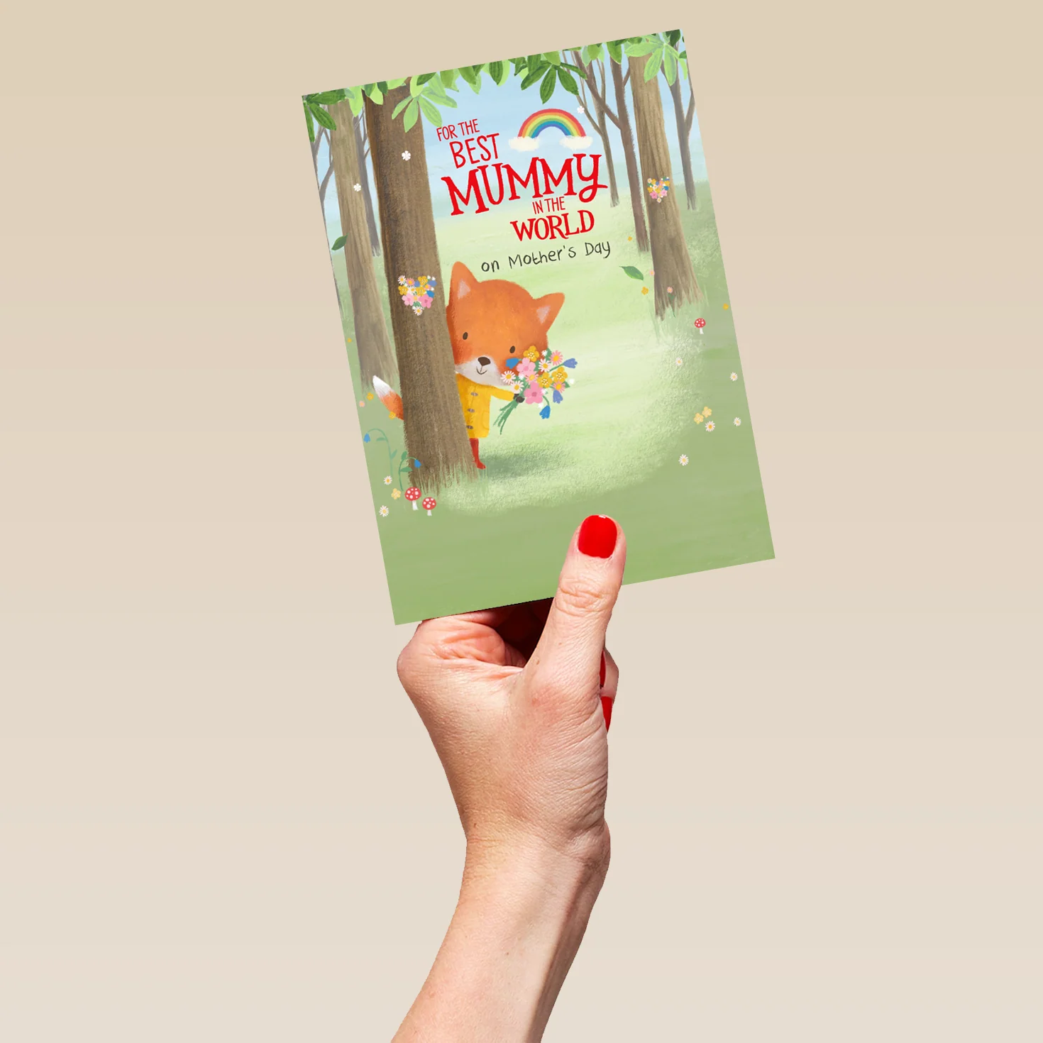 Personalised Cute Fox Cub Mother's Day Card For Mummy - Image 5
